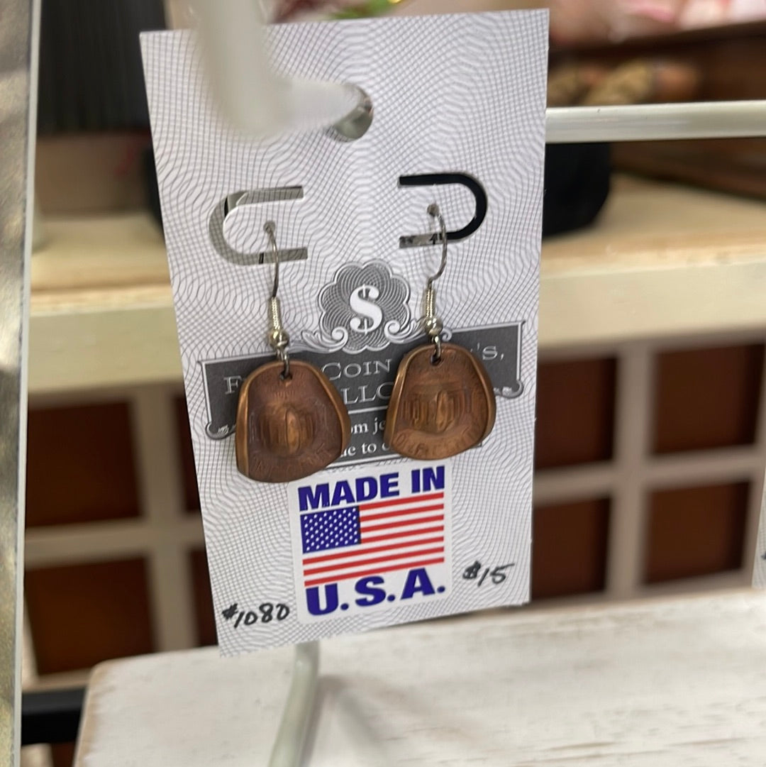 Silver Hooks with Penny Cowboy Hat