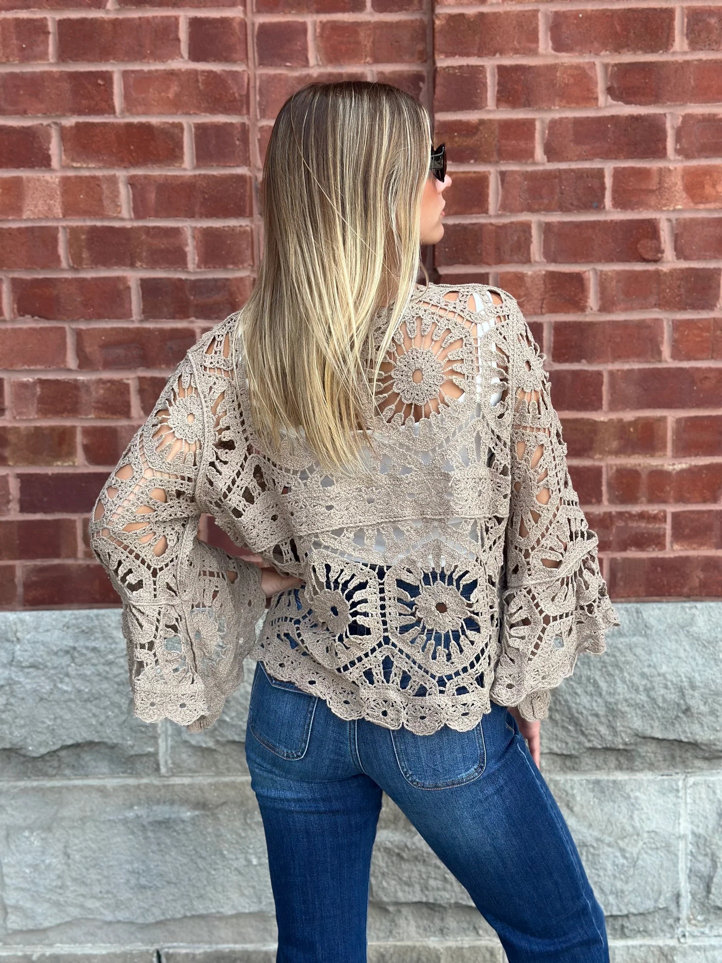 POL Bohemian Goddess Crochet Top