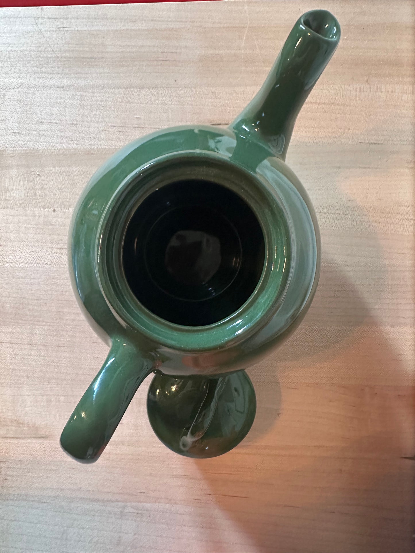 Hall (Lipton) Green Glossy Ceramic Tea Pot