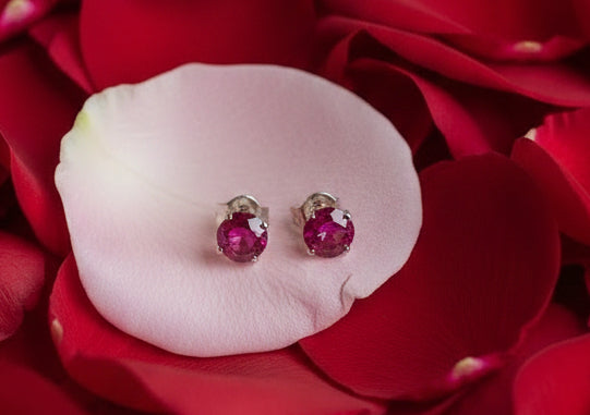 14K GOLD / RUBY EARRINGS