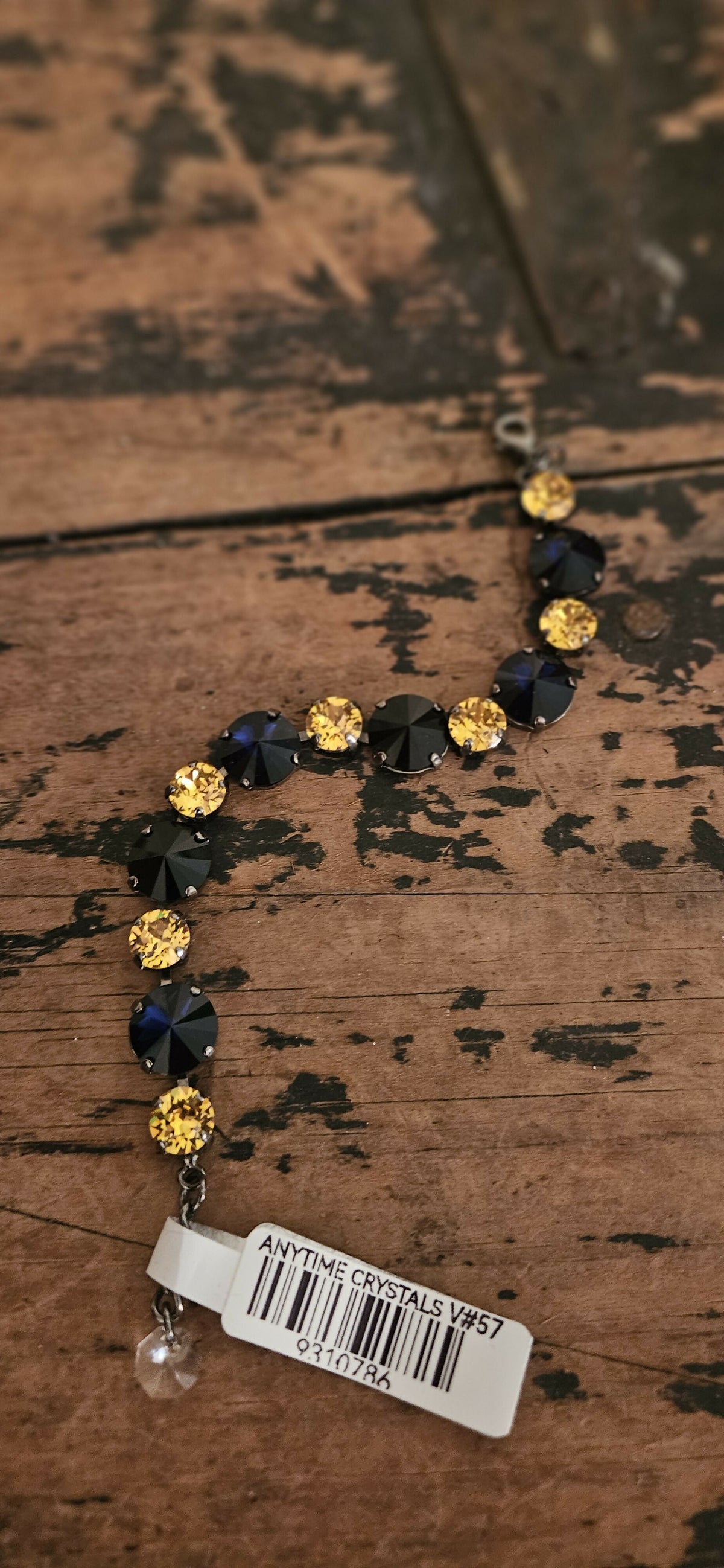 Anytime Crystals alternating 8.5 & 12mm Rivoli Swarovski Crystal Bracelet
