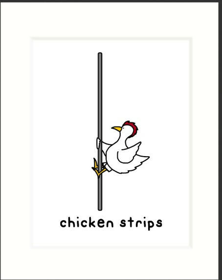 chicken strips print
