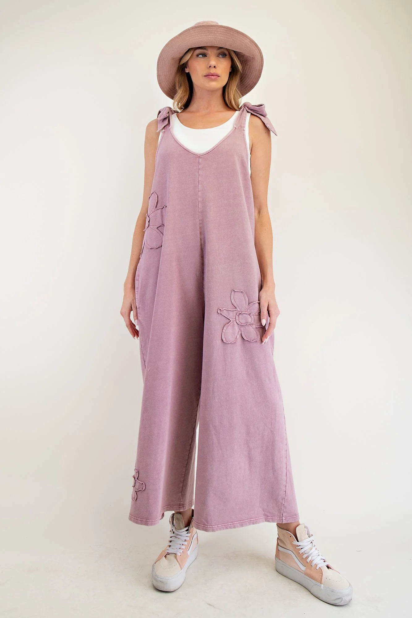 Cute as a Daisy Mineral Wash Jumpsuit