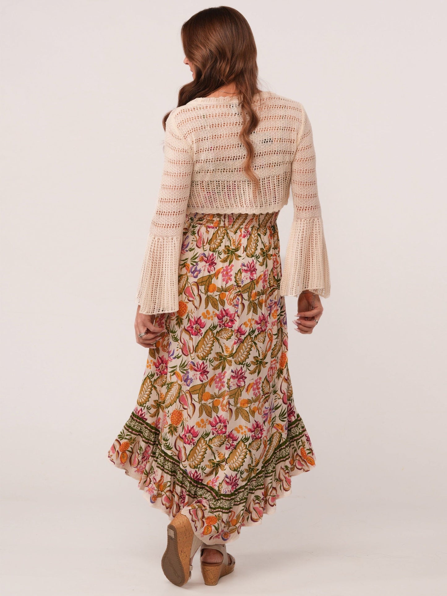 Smocked Chest Floral Maxi Dress