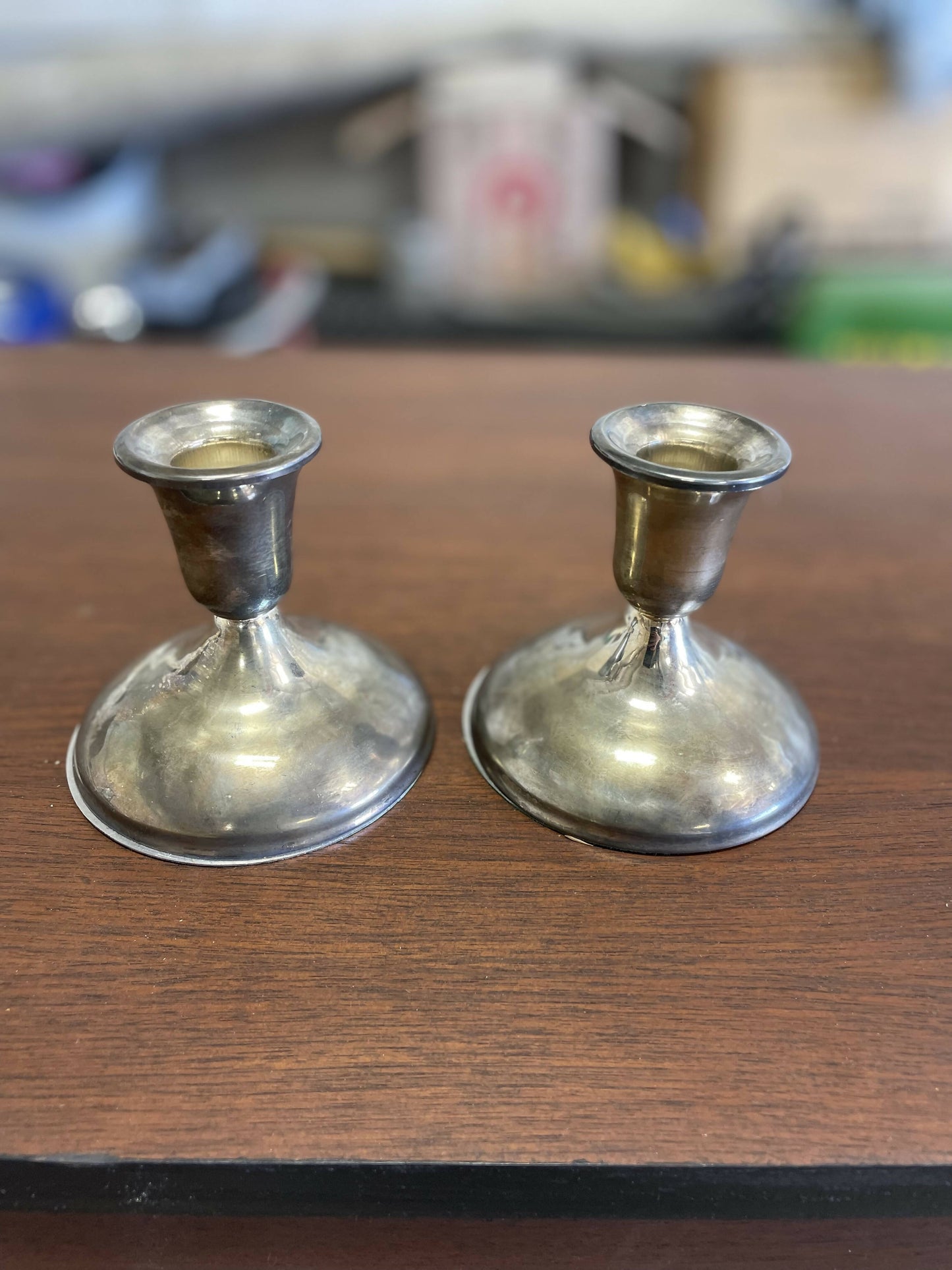 Silver Candlestick Holders