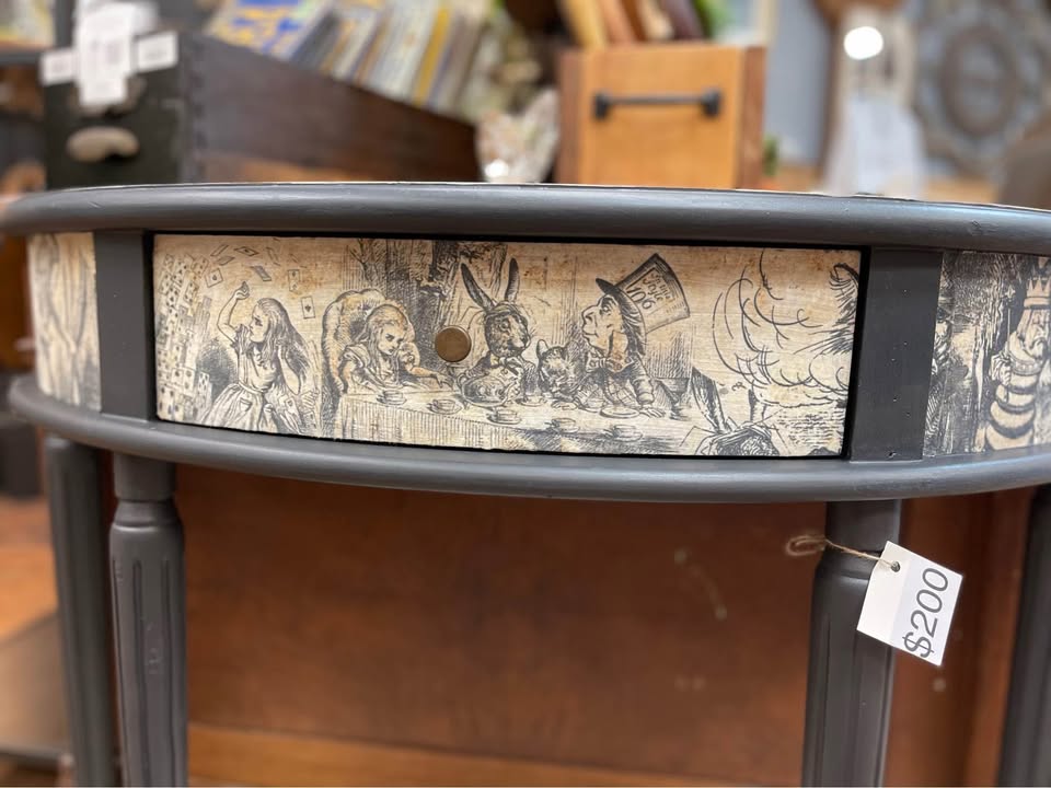 Alice Inspired Half Moon Table