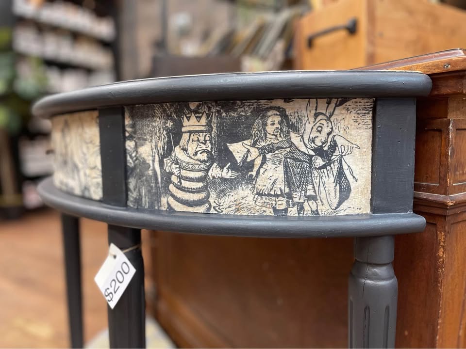 Alice Inspired Half Moon Table