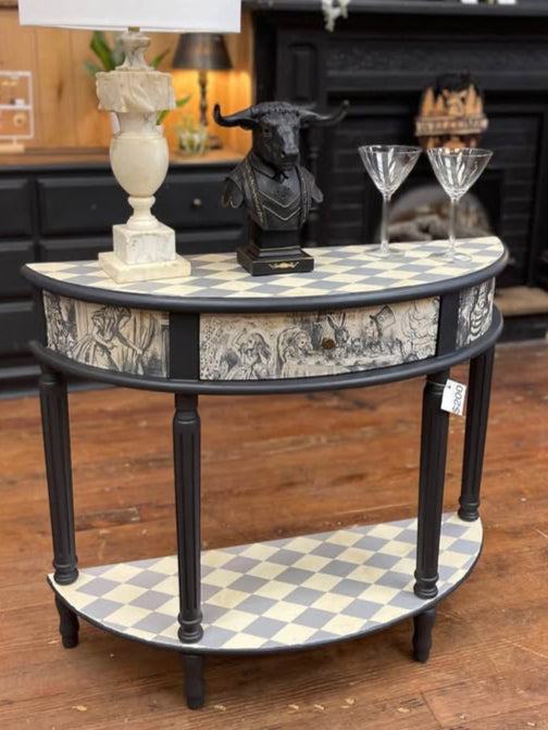 Alice Inspired Half Moon Table
