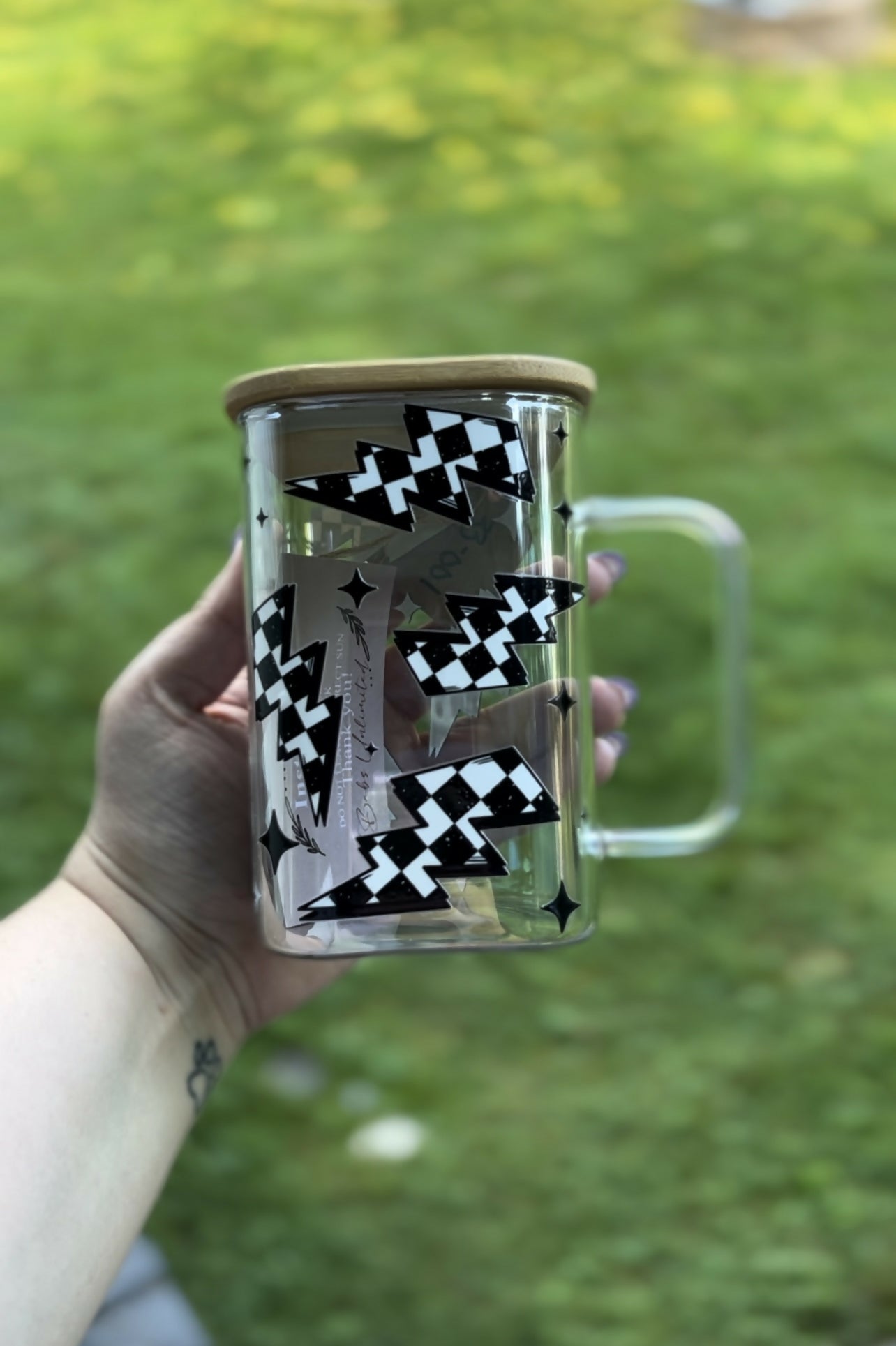 Checkered Lightening Bolts