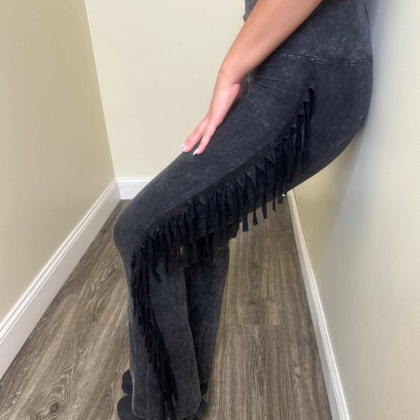 High Waist Chic Fringe Leggings