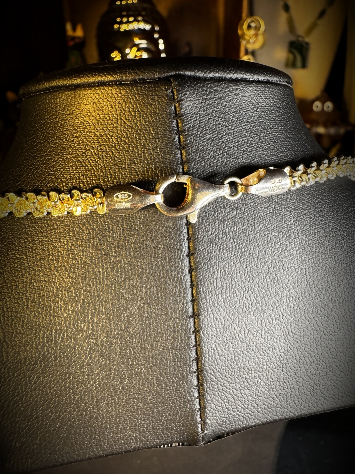 Italian Sterling Silver Woven Necklace by Milor – 925 Italy