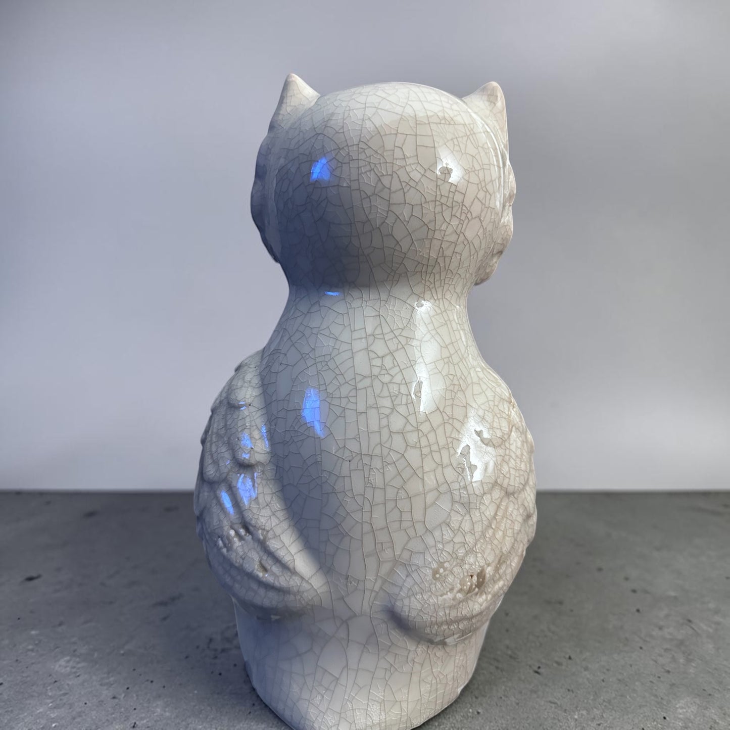 Crackle-Glazed Owl