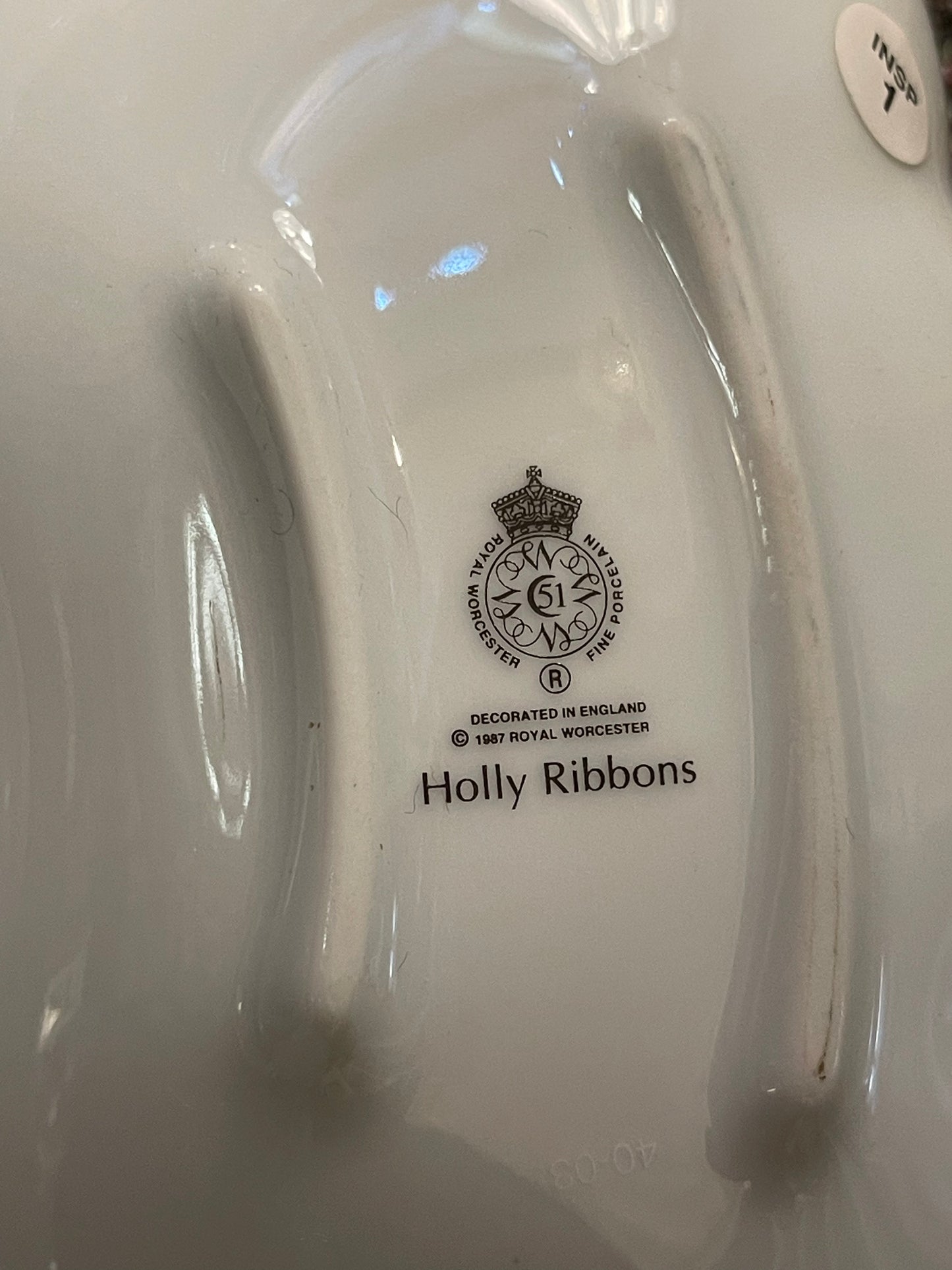 Royal Worcester — Holly Ribbons