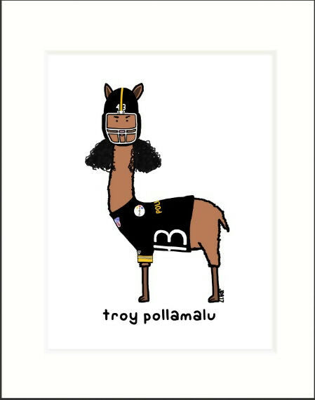 troy pollamalu print
