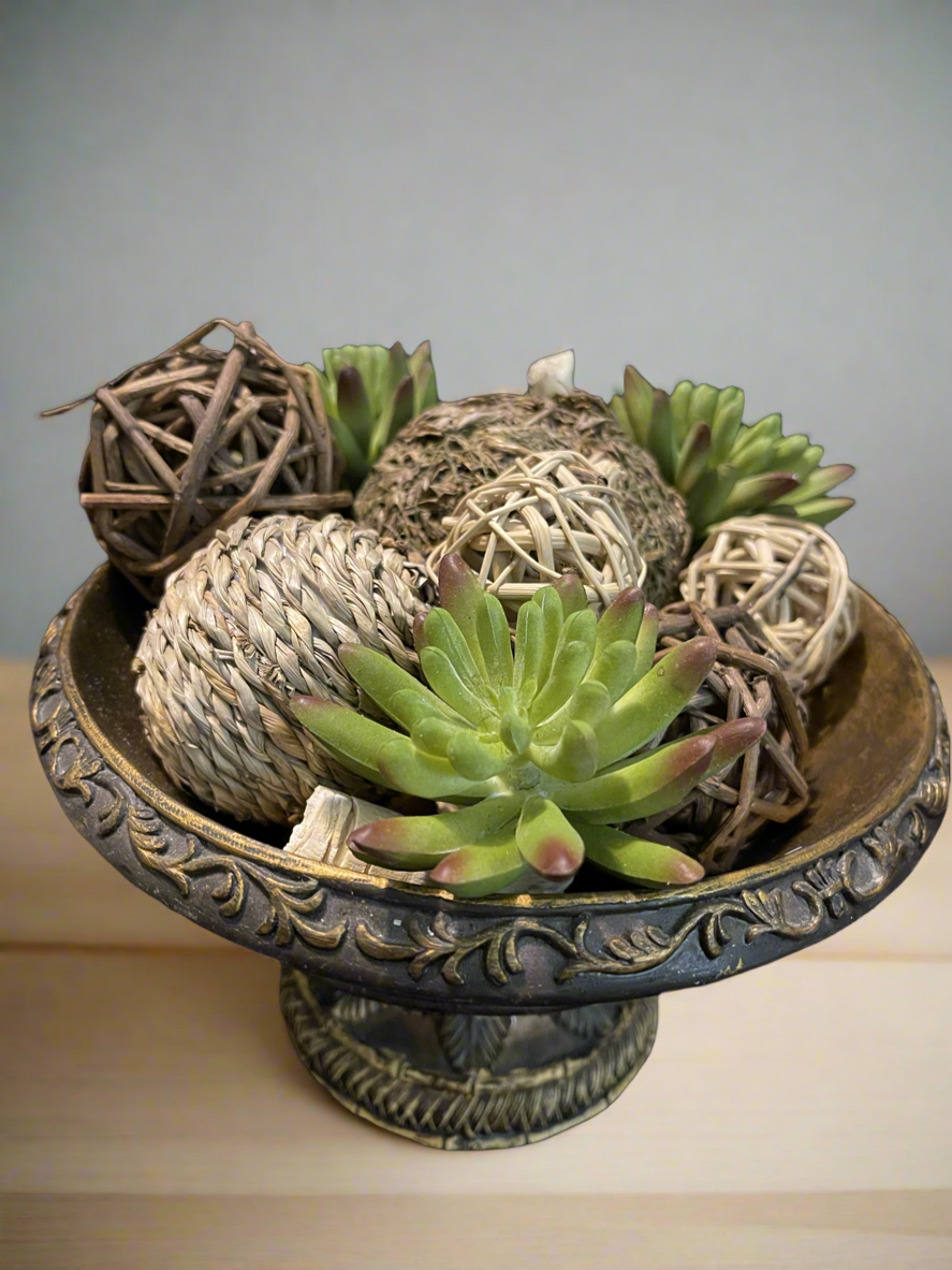 Centerpiece Bowl with Succulent Filler
