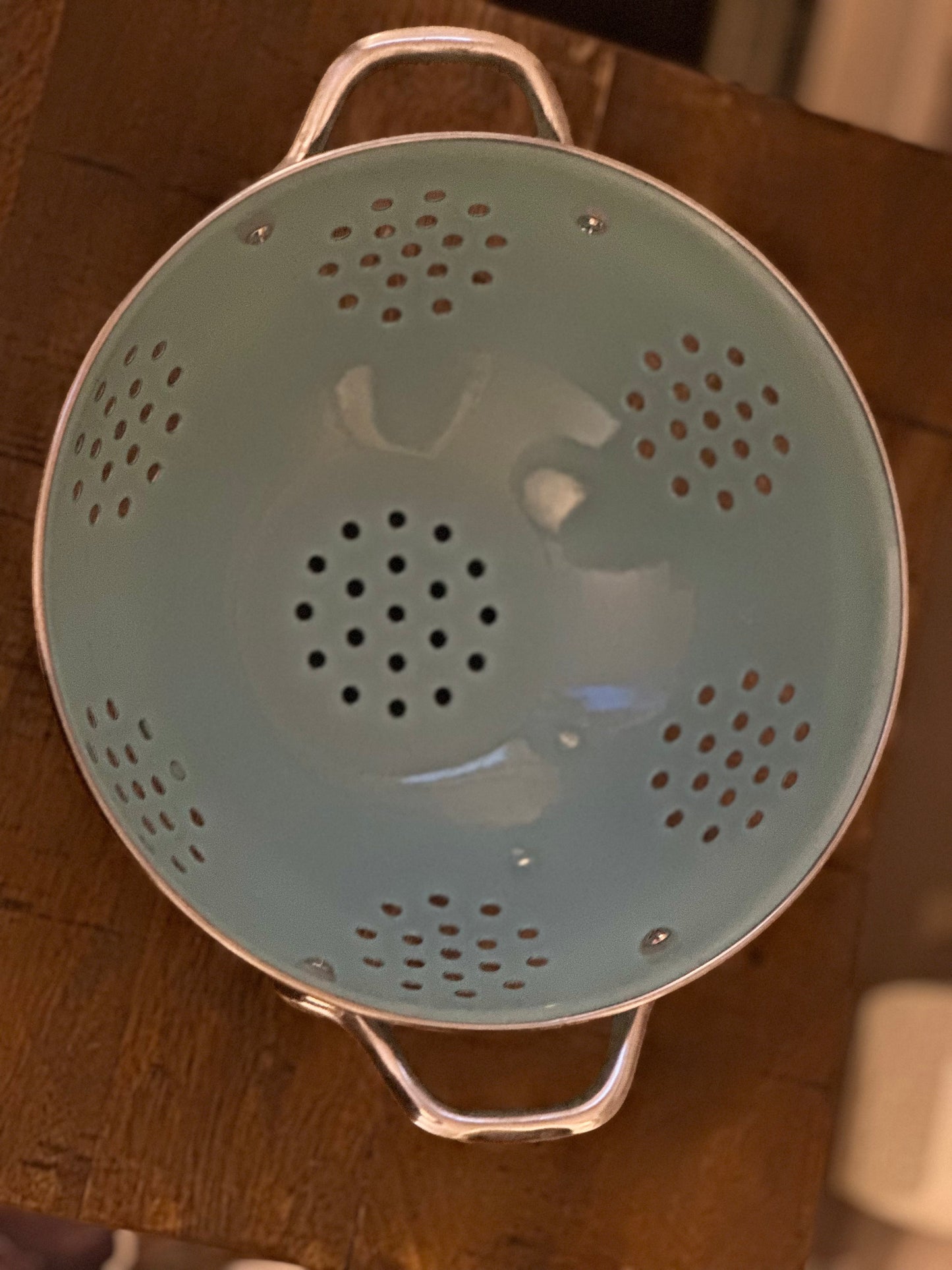 5 Quart Turquoise Colander
