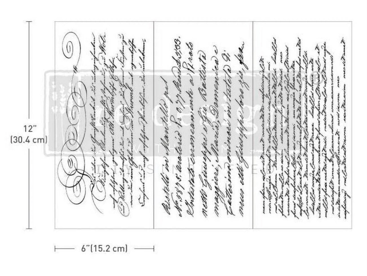 Prima Re-Design Decor Transfers 6"X12" 3/Sheets-Secret Letter