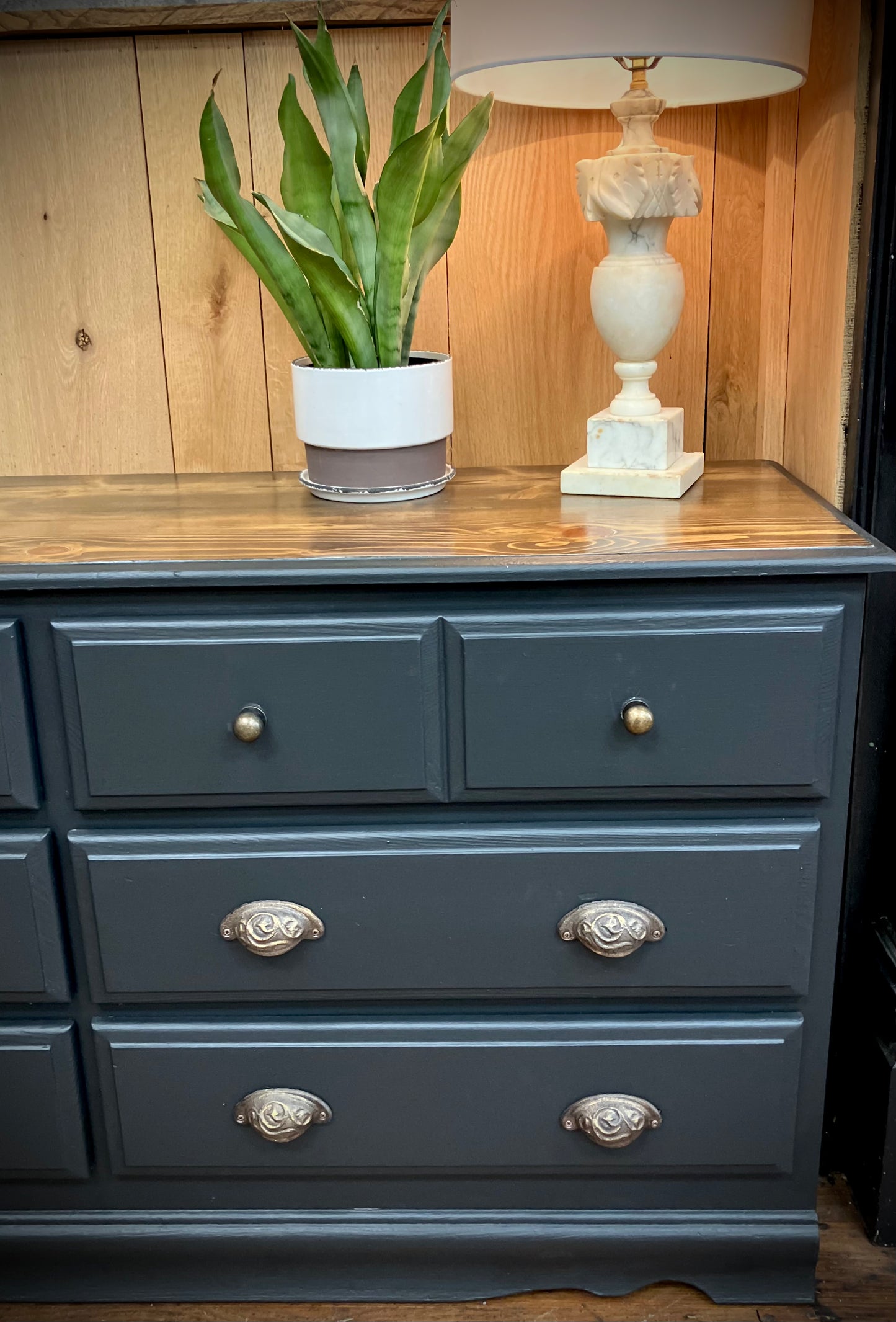 Estella's Vintage Italian-Carved, Alabaster Marble Lamp