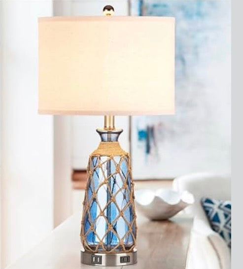 Coastal Glass Table Lamp