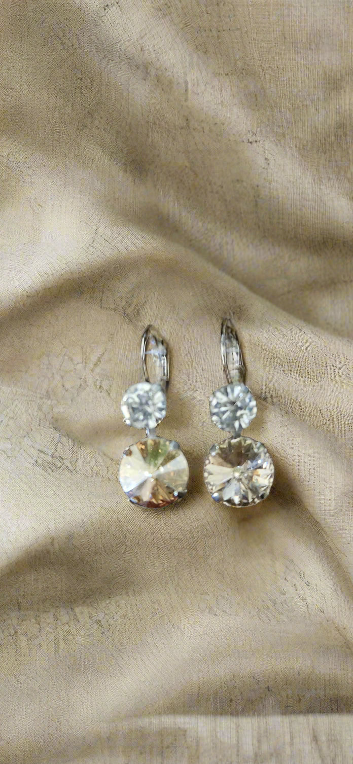 Anytime Crystals 8.5 & 12mm Clearly Silk Earrings
