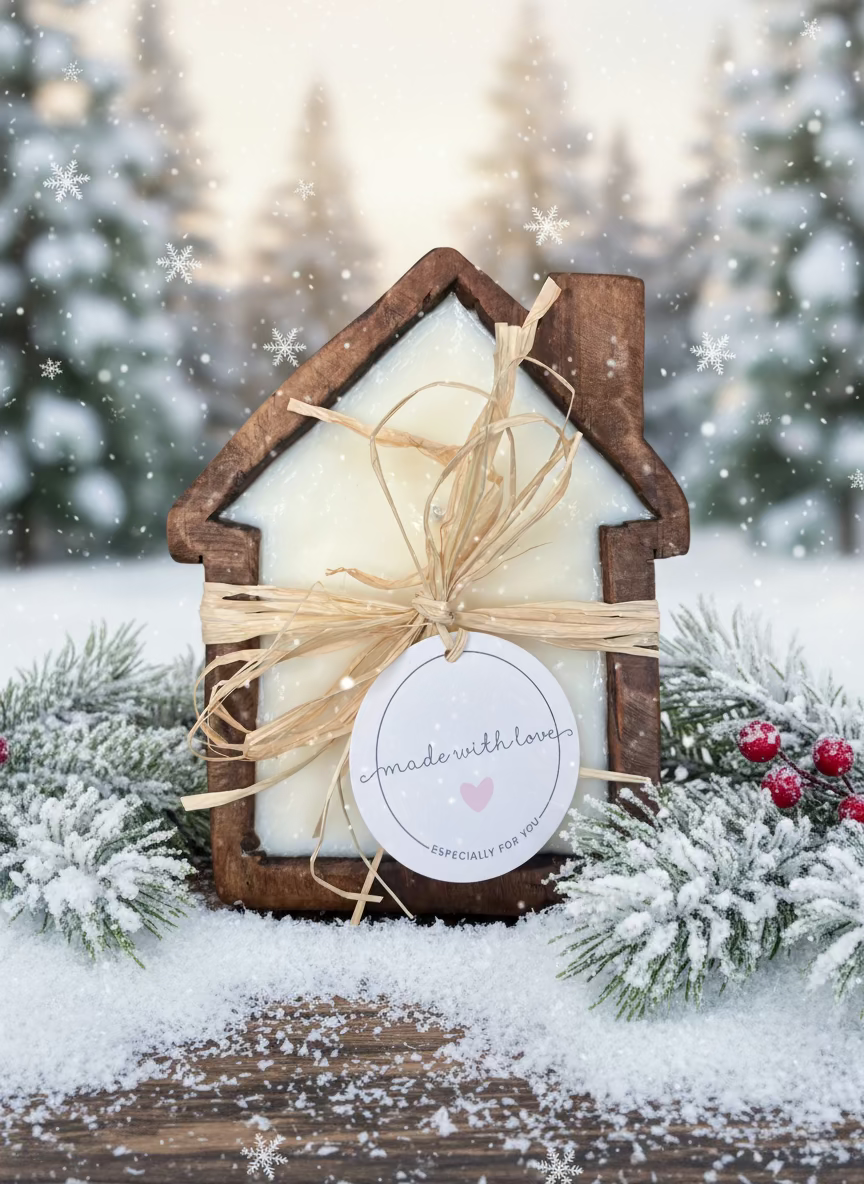 Hand- Poured Soy Candle -House
