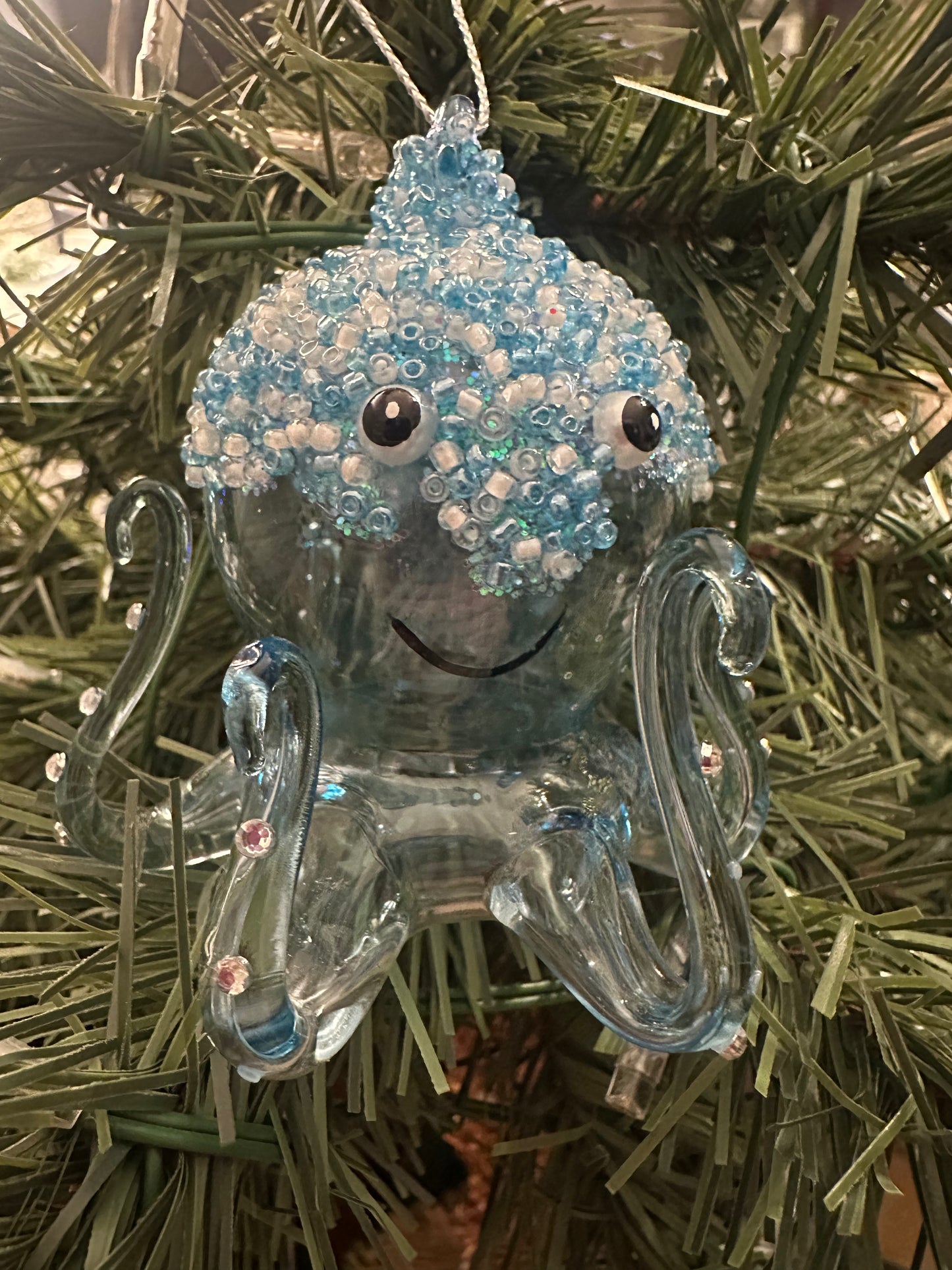 Blue Christmas Octopus