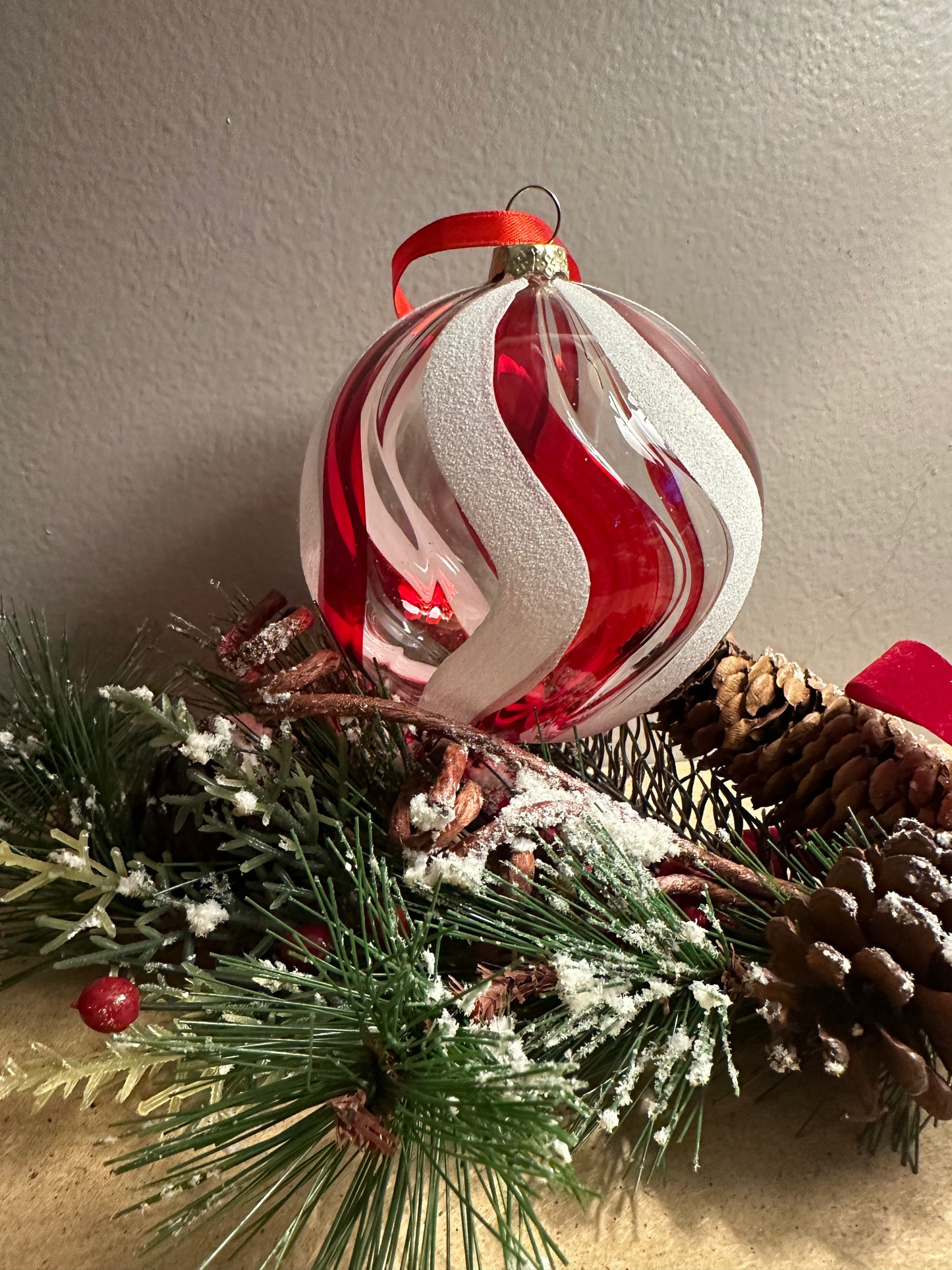 Candy Cane Swirl Ornament