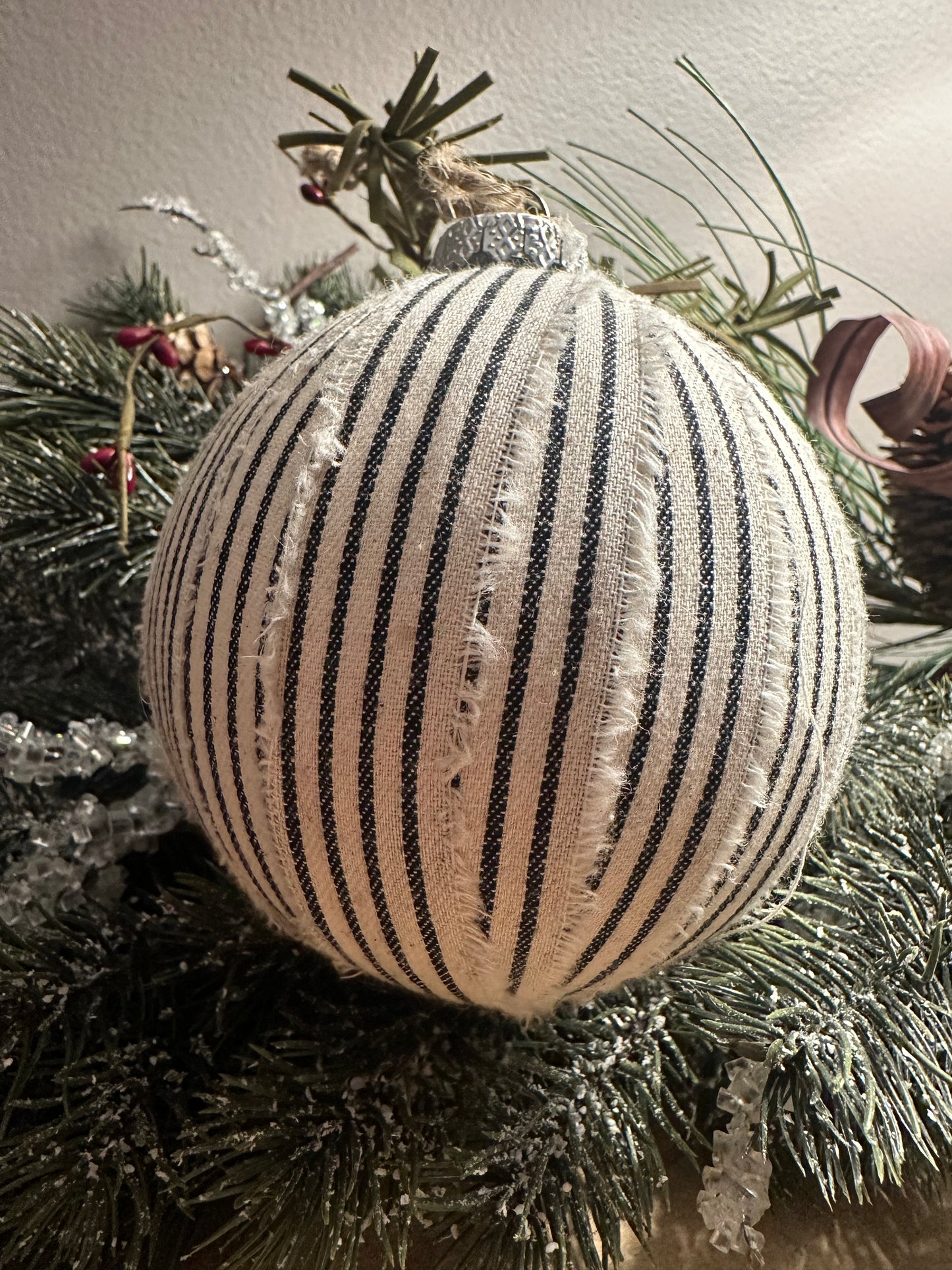 Fabric Striped Ornament