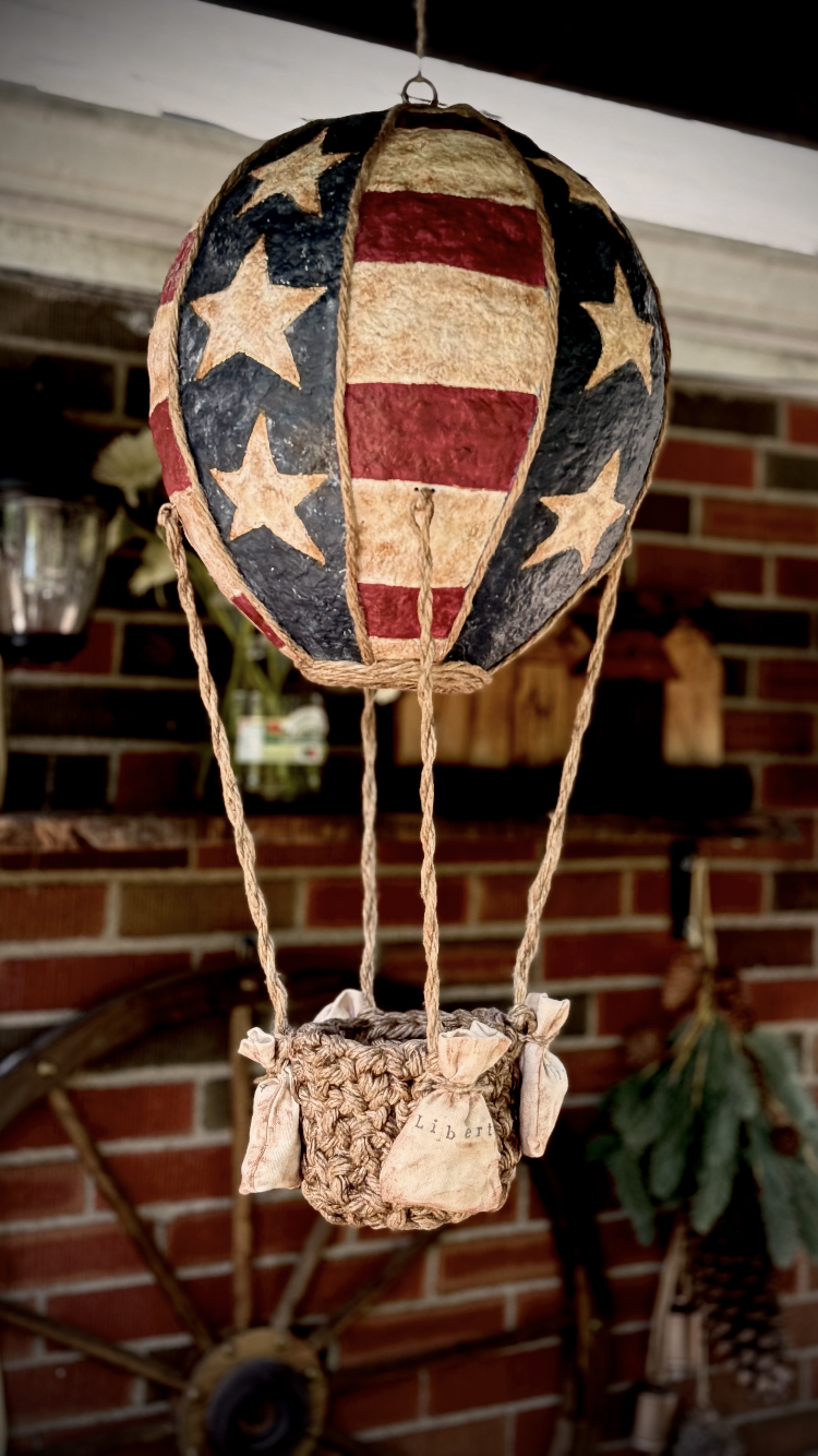 Patriotic Paper Mache Balloon