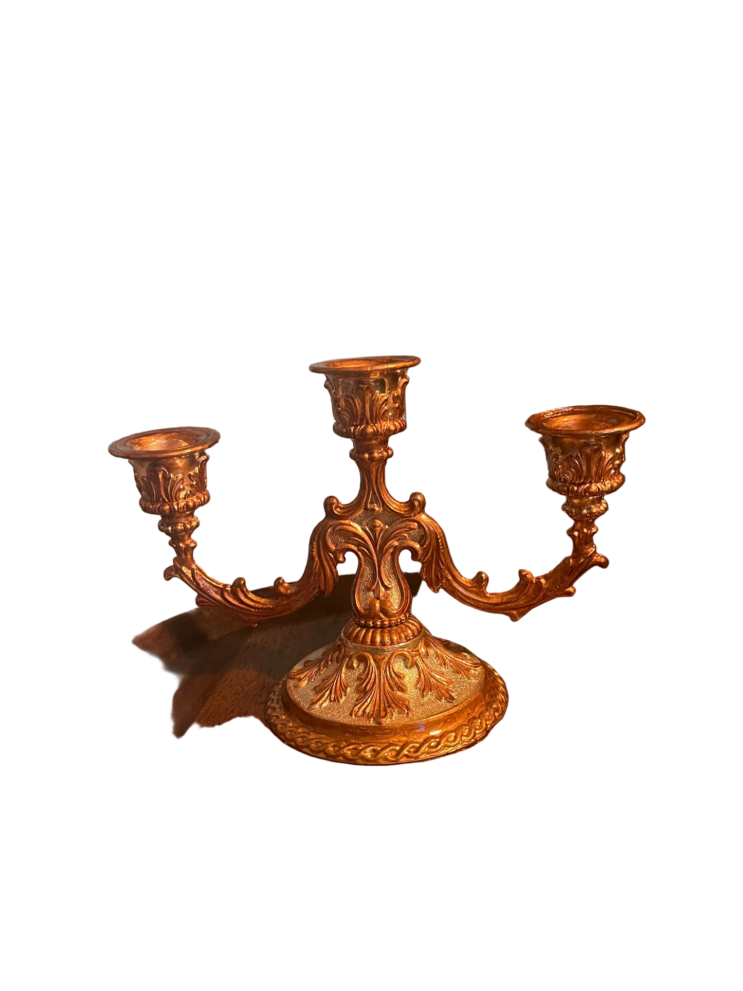 Vintage Candle Stick Refinished with gold accents