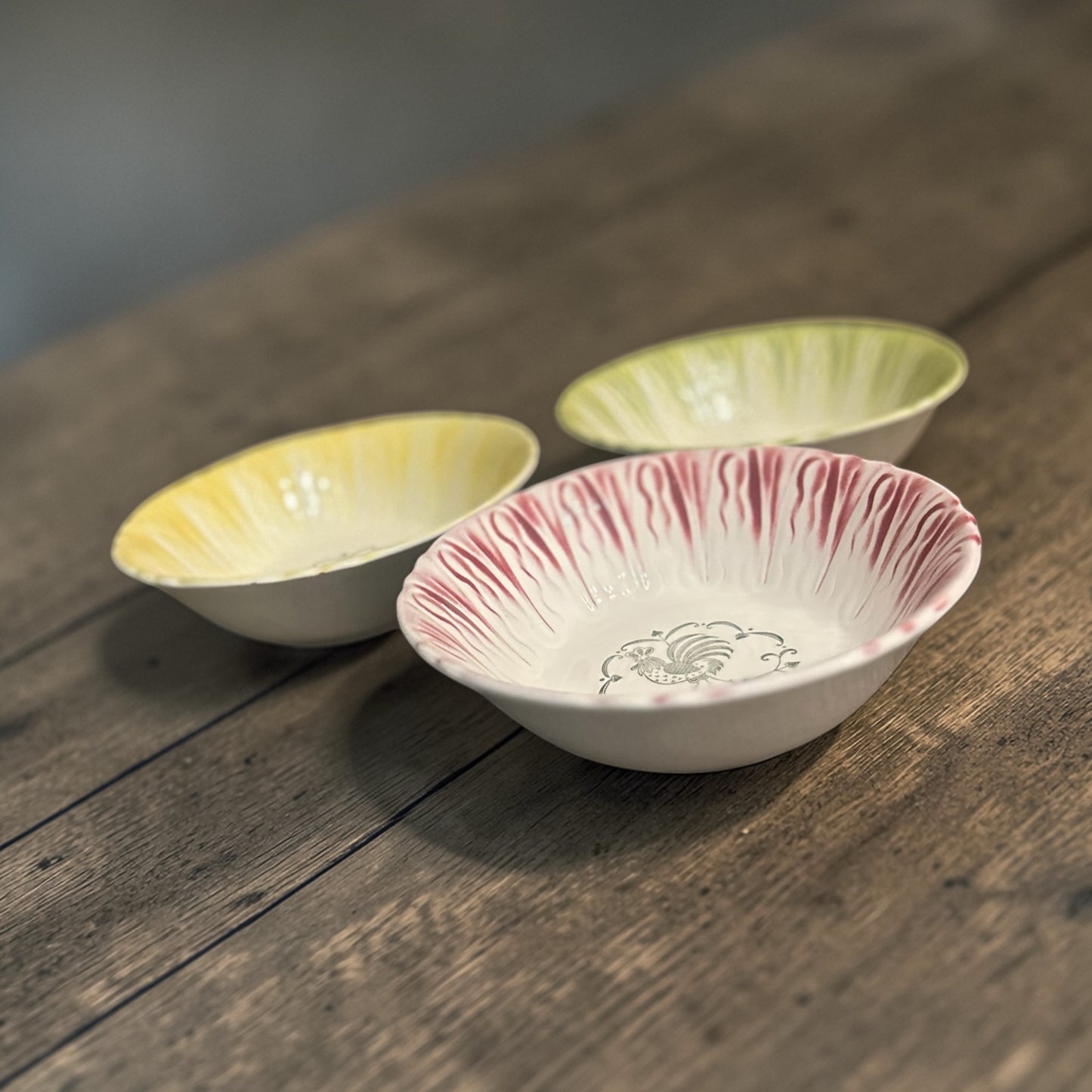 Vintage 1950's Scio Rooster Serving Bowls(set of 3)