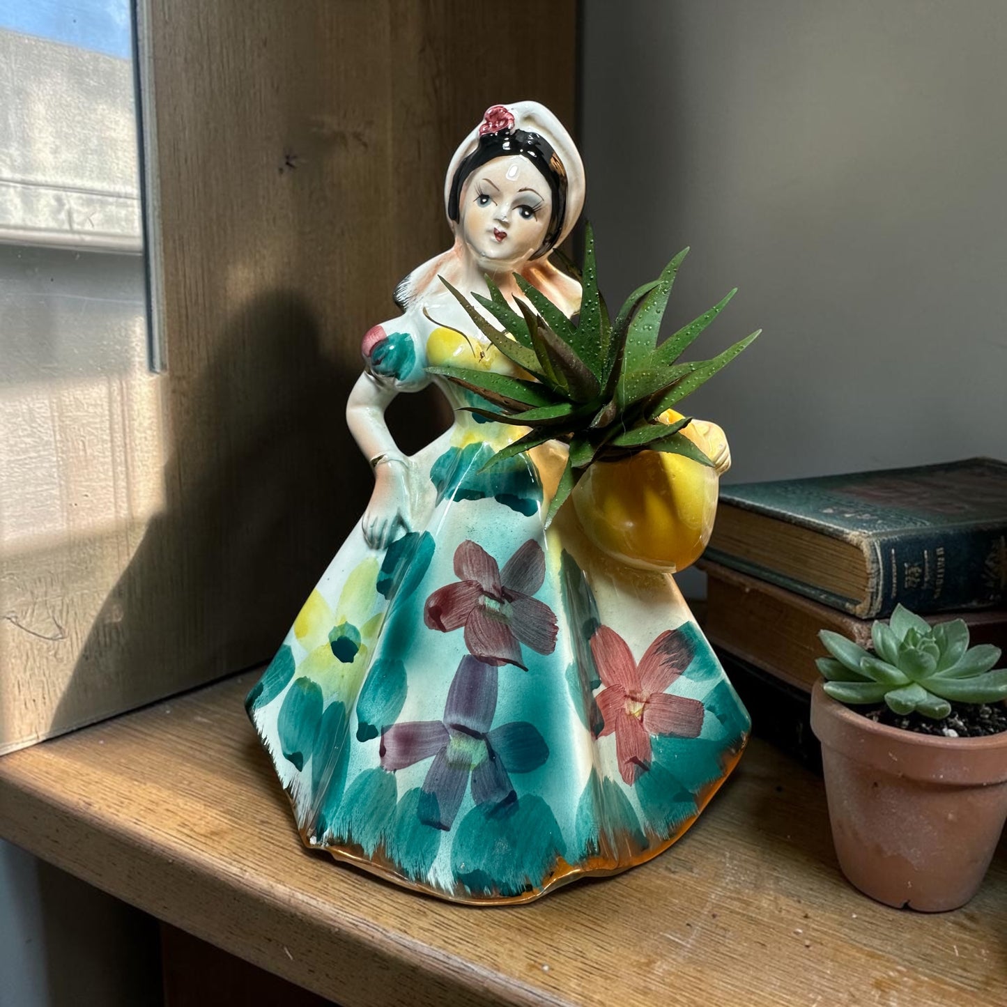Vintage Rubens Lady Succulent/Toothpick/Matchstick Holder
