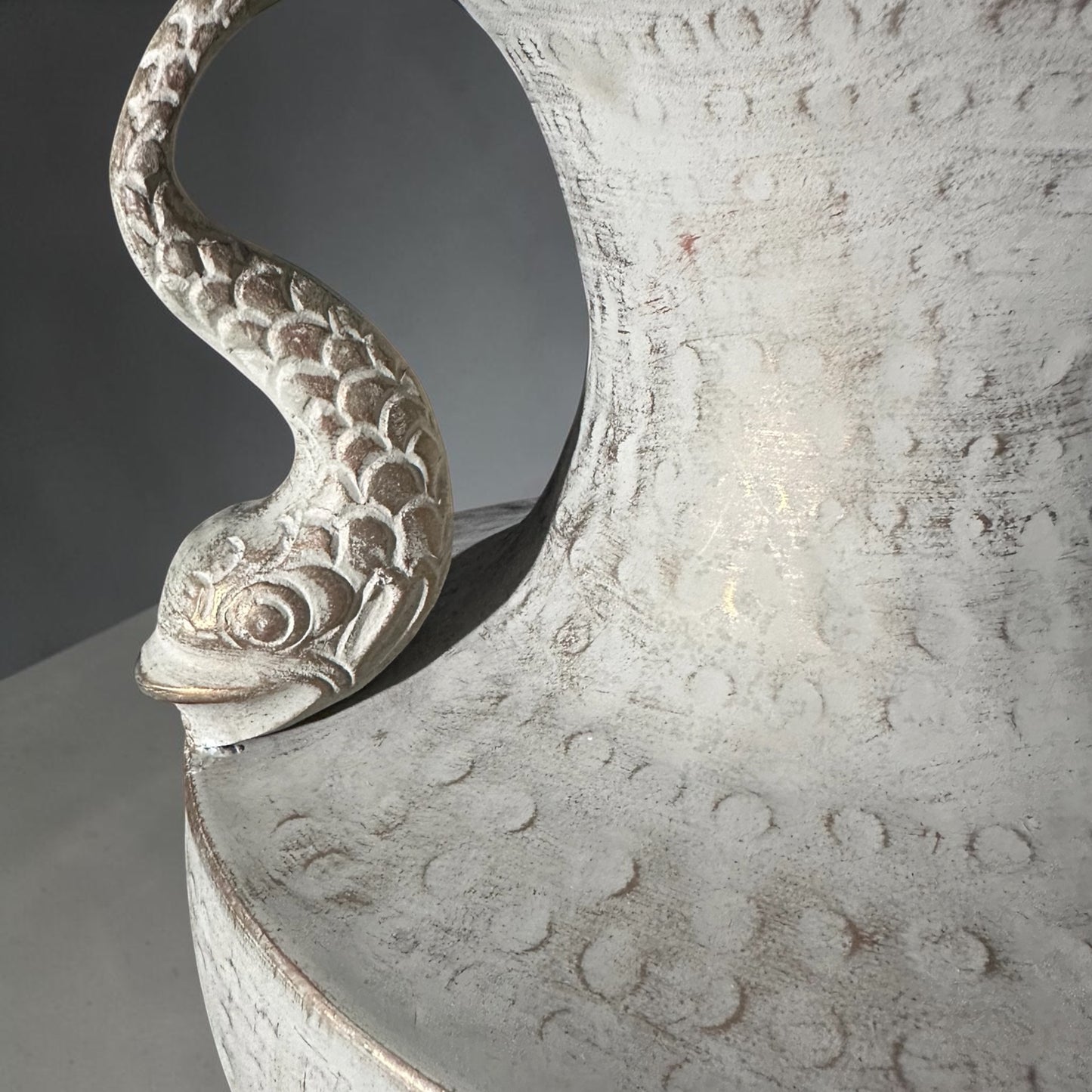 Vintage Coastal Koi/Fish Urn/Vase