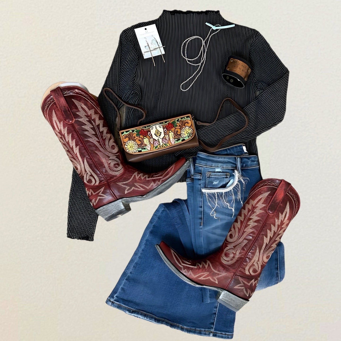 Red Nevada Cowboy Boots by Old Gringo