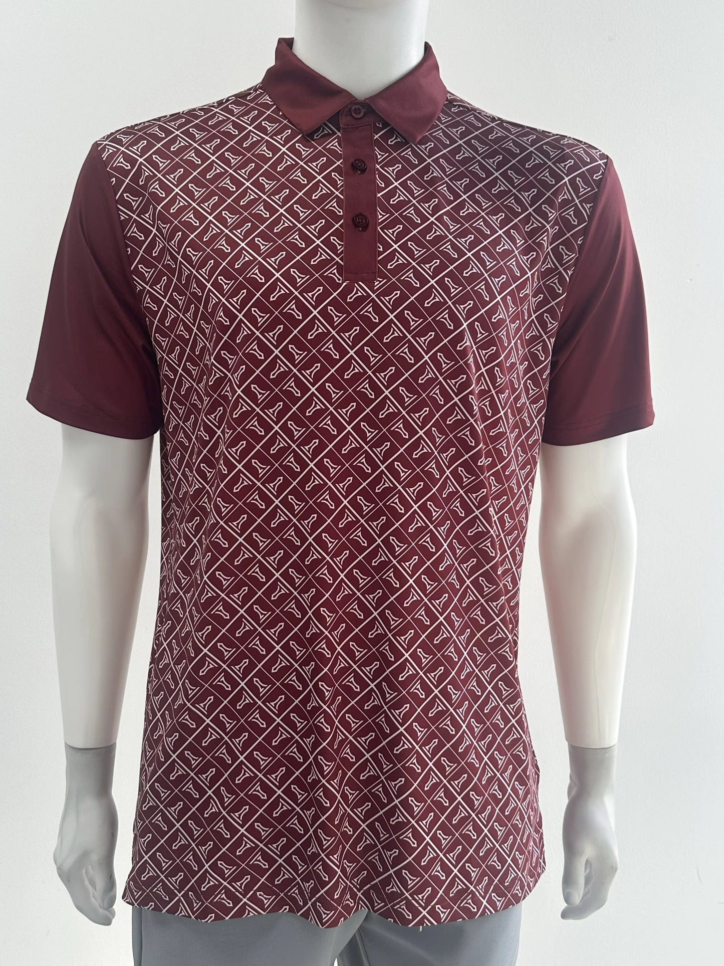 Tempo T Performance Polo - Burgandy