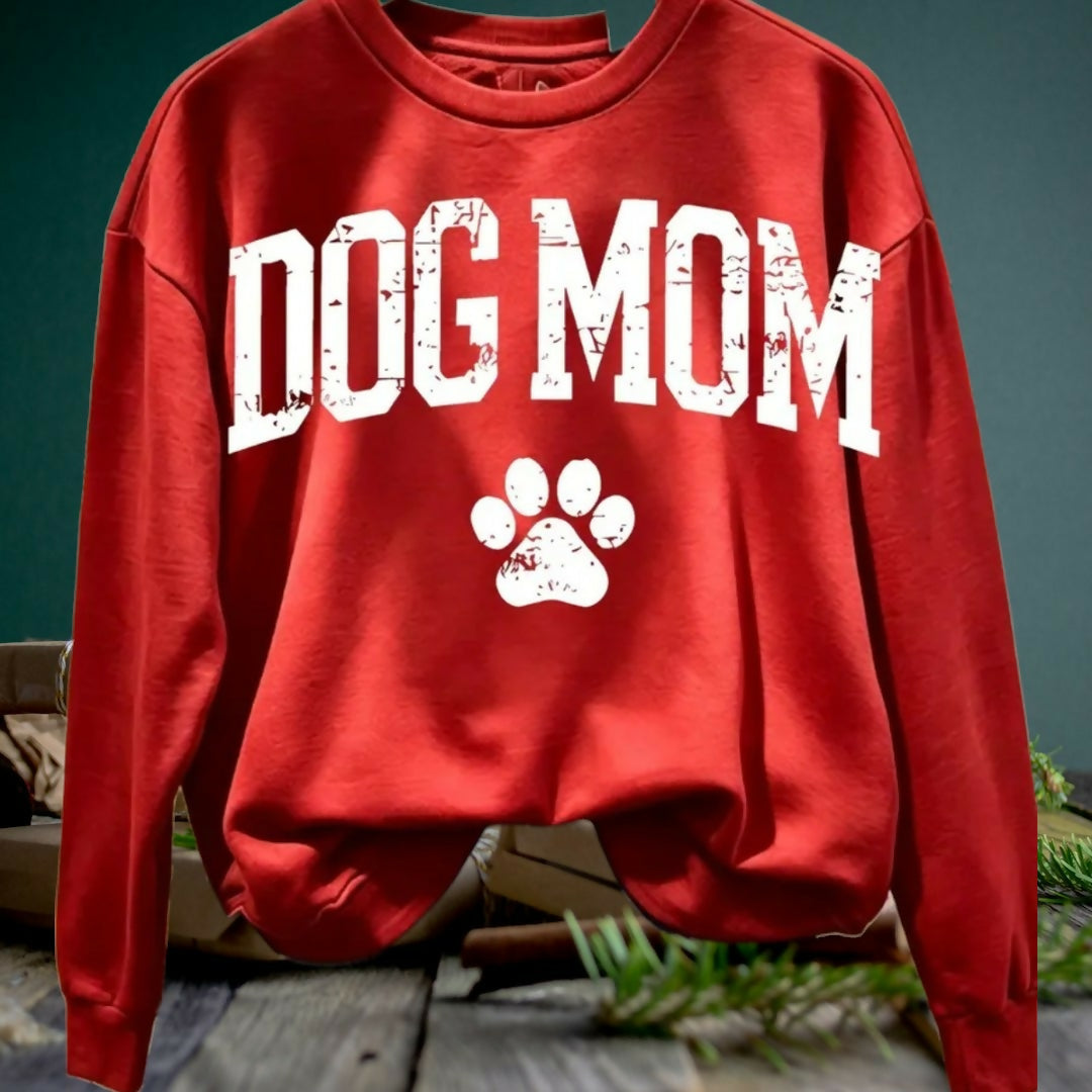 Anytime Crystals Dog Mom Lightweight Sweatshirt