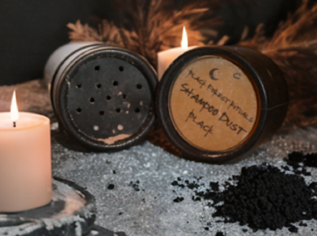 black shampoo dust