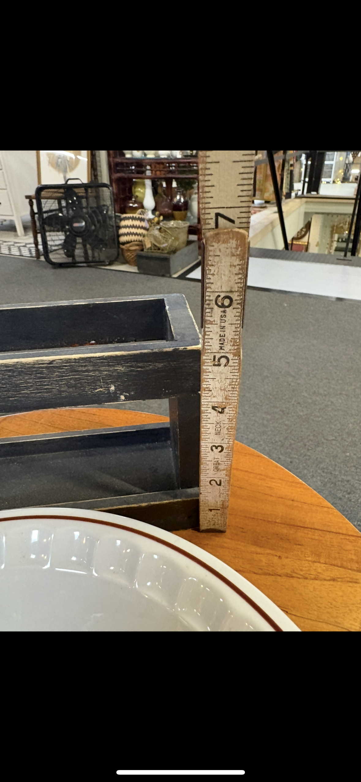 Black painted Plate box