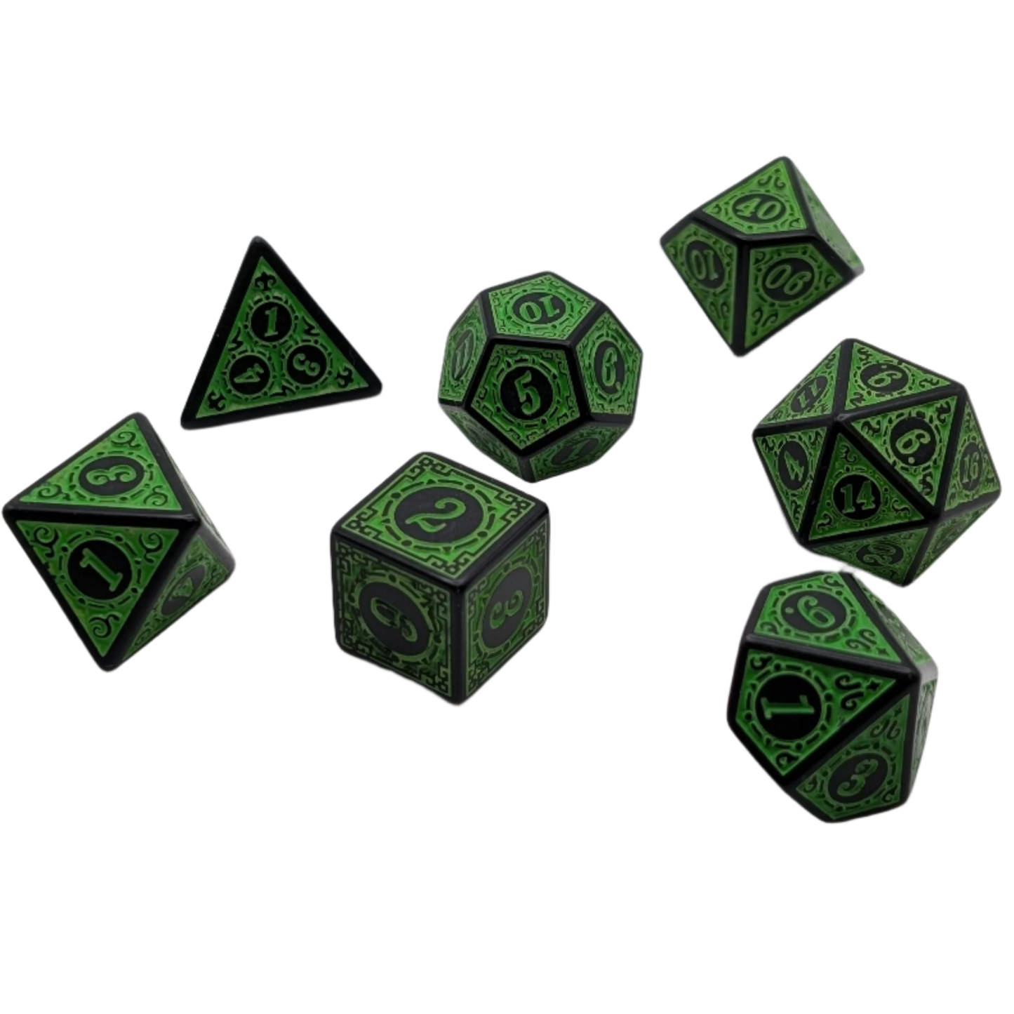 Enchanted Ent - 7 Piece DnD Dice Set | Acrylic RPG Gaming Dice