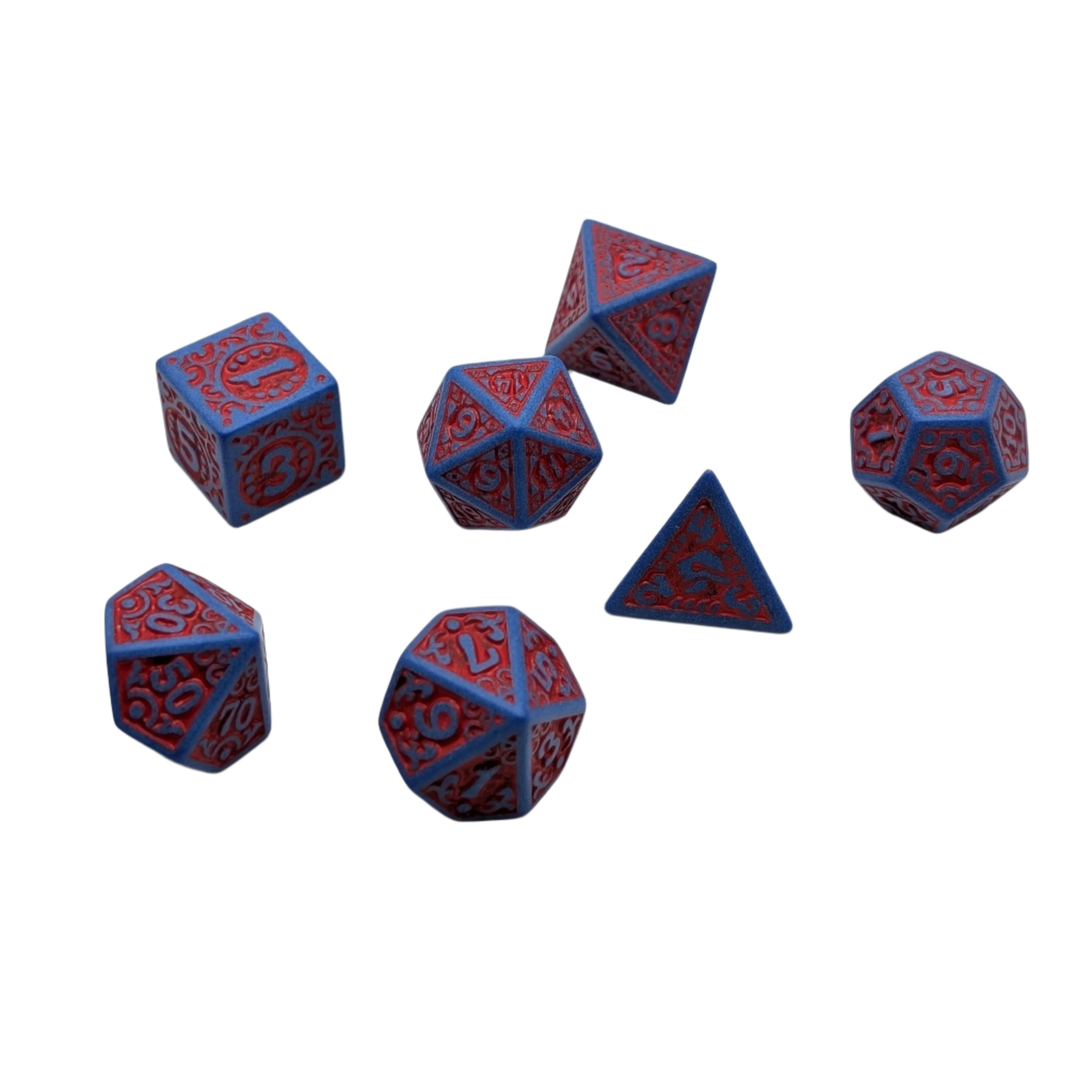 Enchanted Hero - 7 Piece DnD Dice Set | Acrylic RPG Gaming Dice