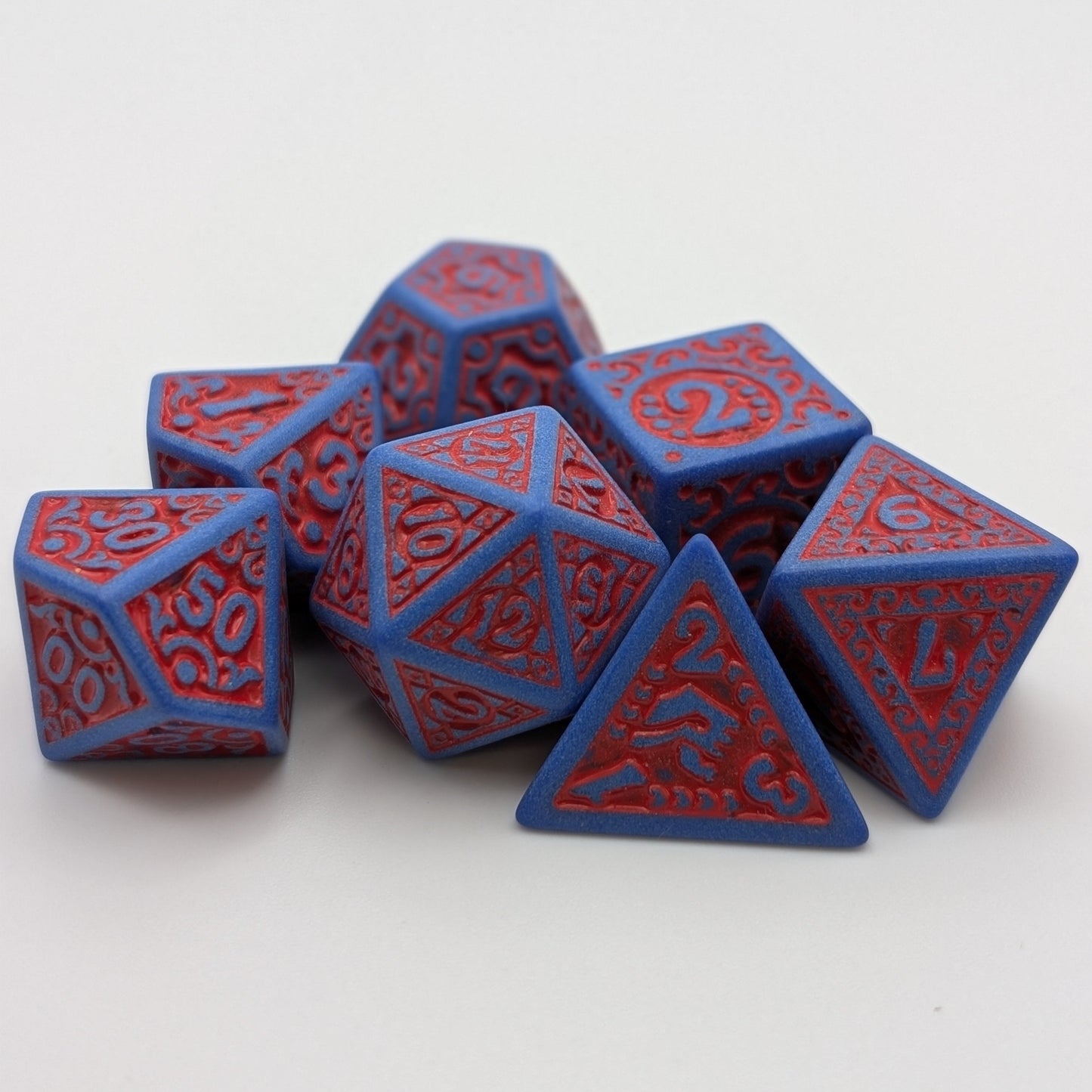 Enchanted Hero - 7 Piece DnD Dice Set | Acrylic RPG Gaming Dice