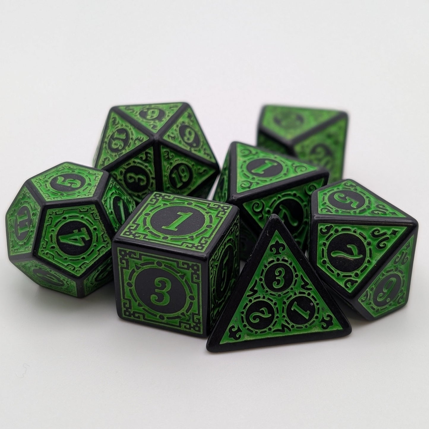 Enchanted Ent - 7 Piece DnD Dice Set | Acrylic RPG Gaming Dice