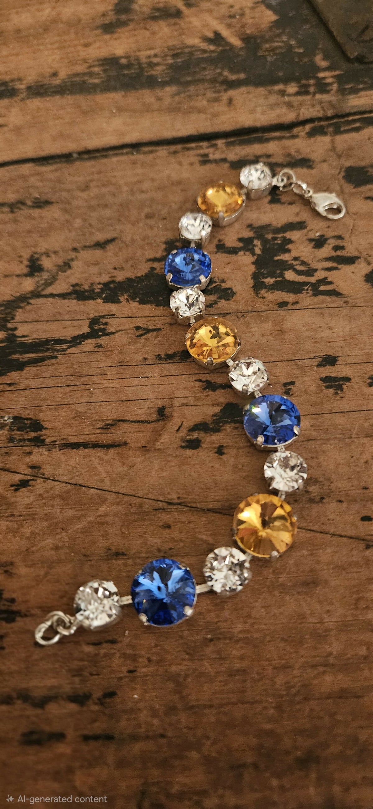 Anytime Crystals 8.5 & 12mm Rivoli Swarovski Crystal Bracelet