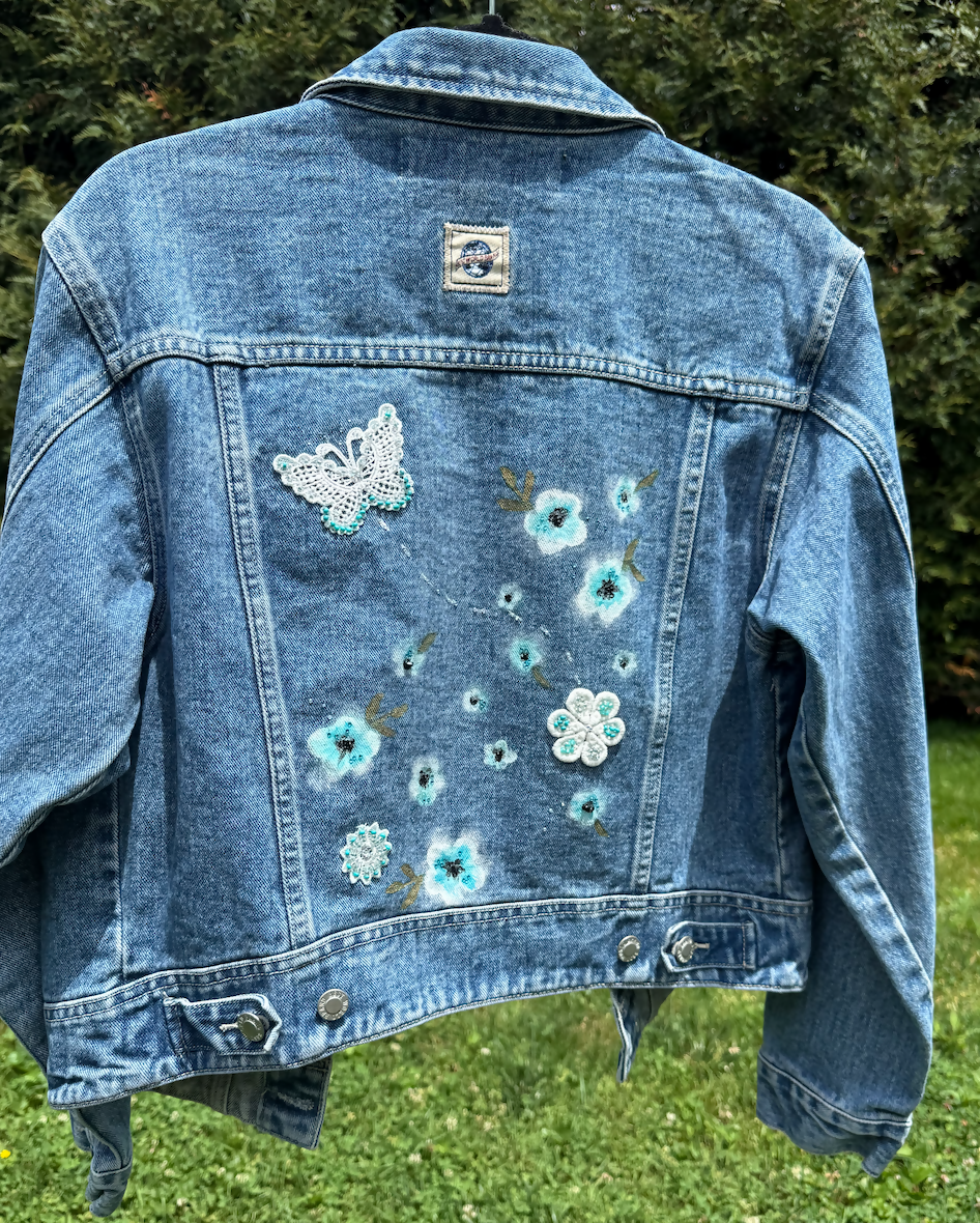Denim Daisy Upcycled Denim Jacket ~ Medium