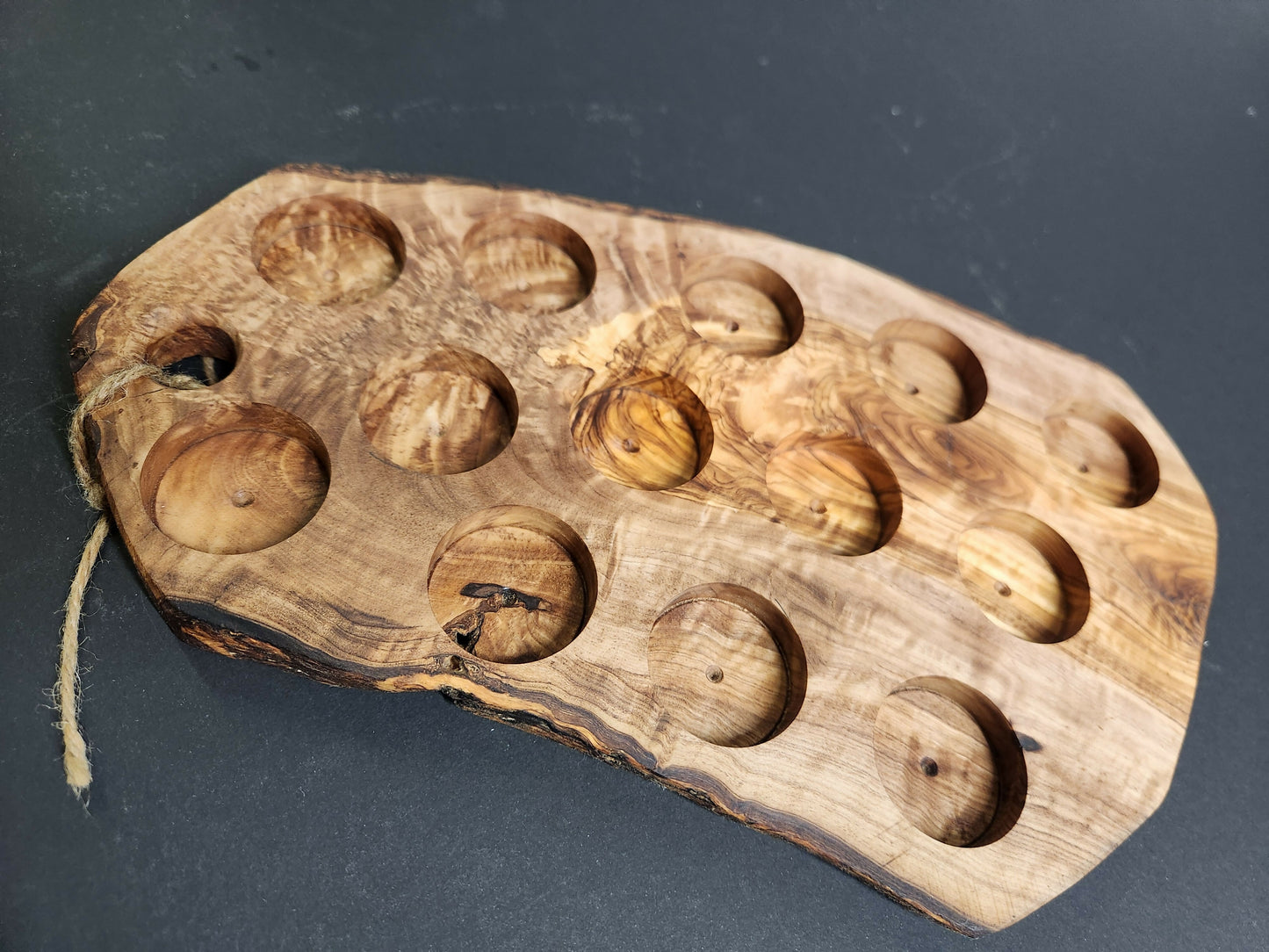 Olive wood Char-shooterie board 7