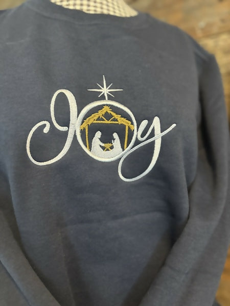 Embroidered Joy Sweatshirt