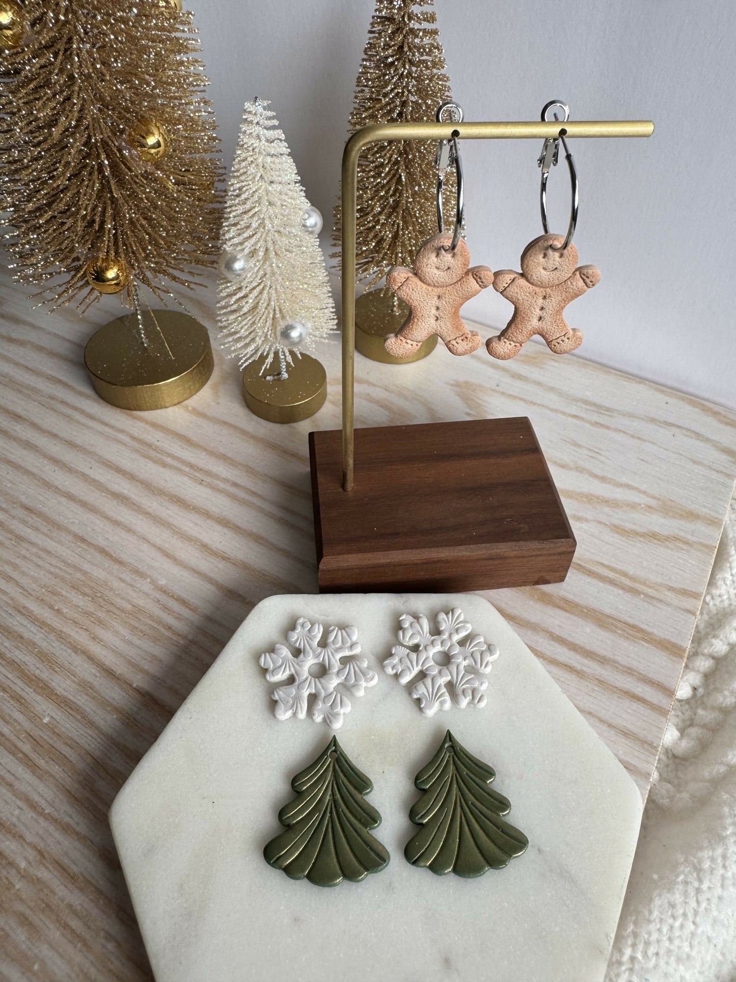 3 in 1 Christmas interchangeable Clay Earring