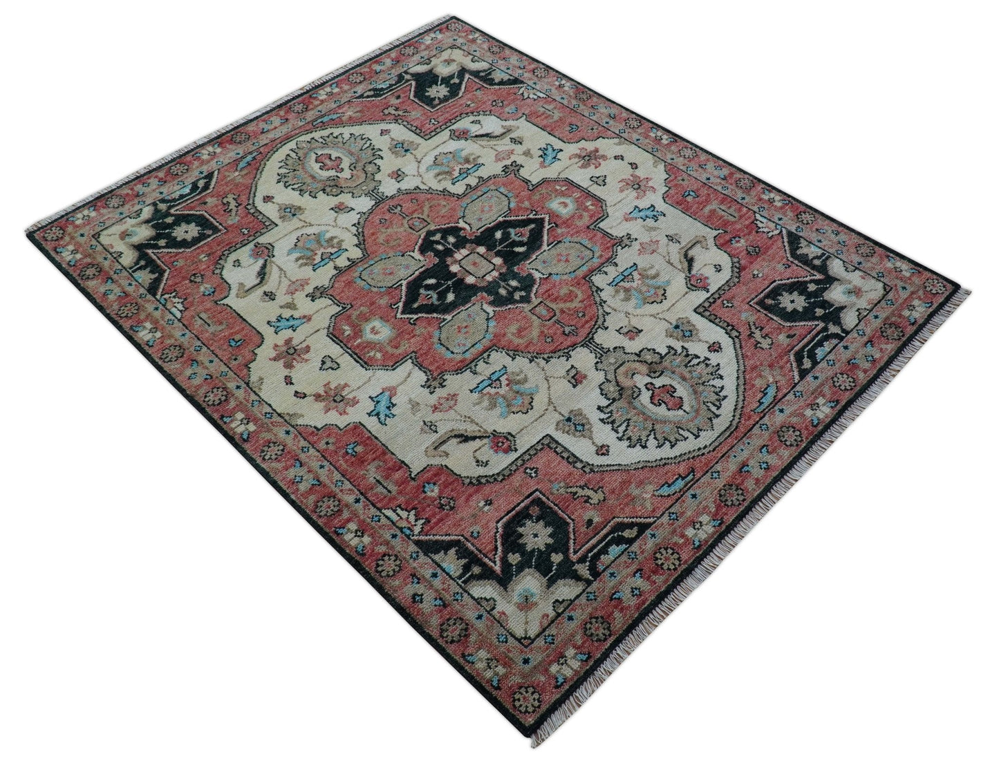 Allure Custom Made Turkish Design Beige Hand Knotted Wool Rug