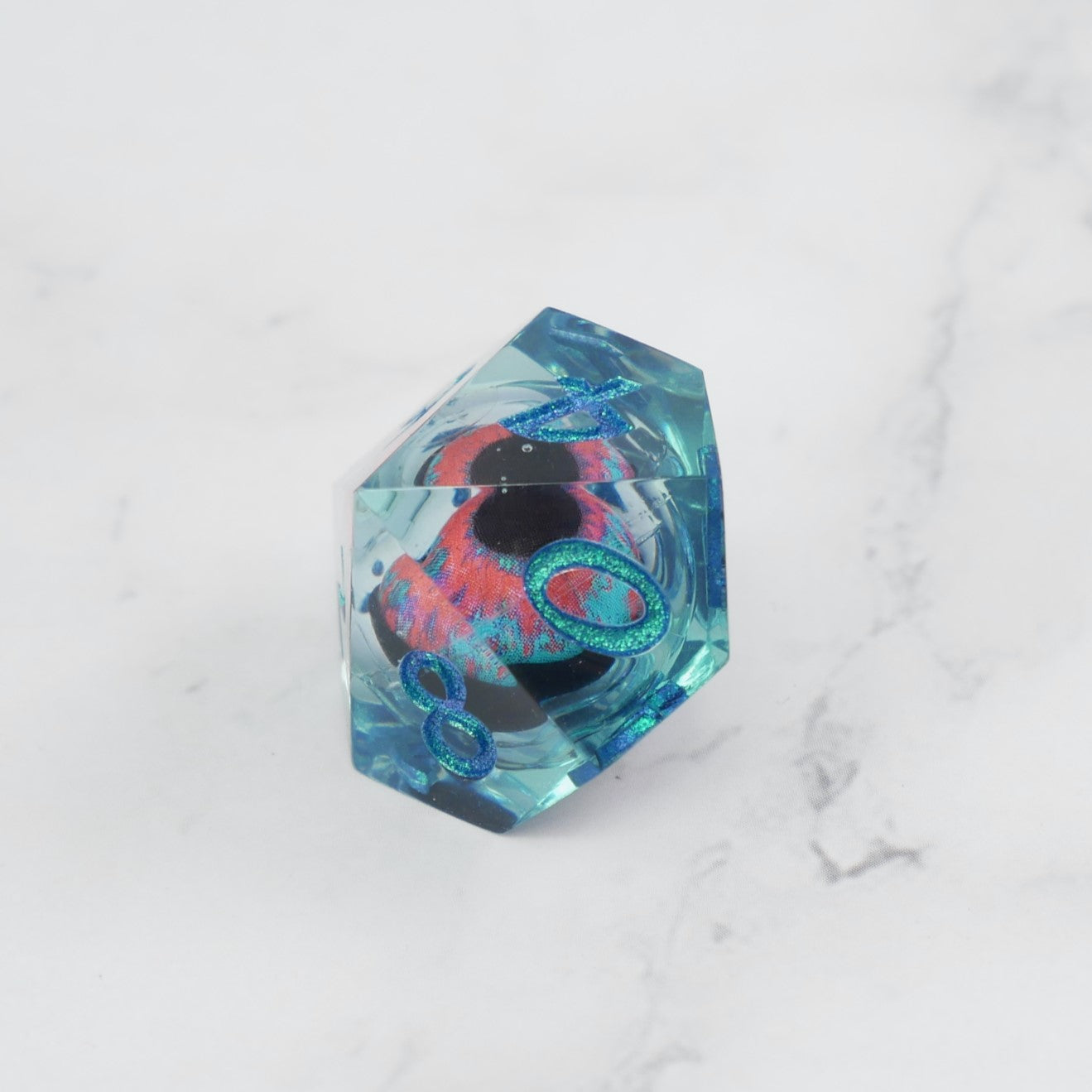 Cthulhu's Eye | 7 Piece Moving Eye DnD Dice Set | Acrylic RPG Gaming Dice