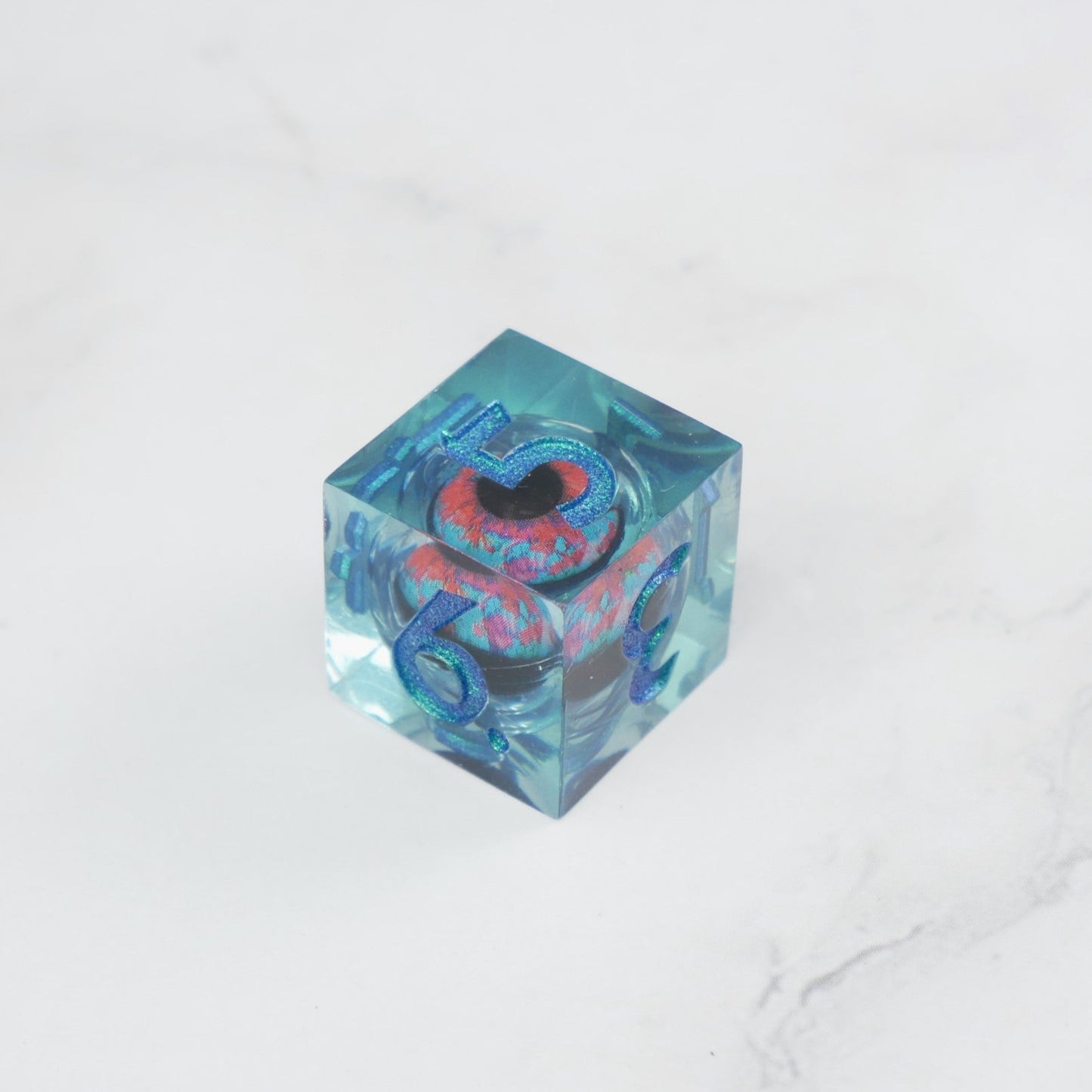 Cthulhu's Eye | 7 Piece Moving Eye DnD Dice Set | Acrylic RPG Gaming Dice